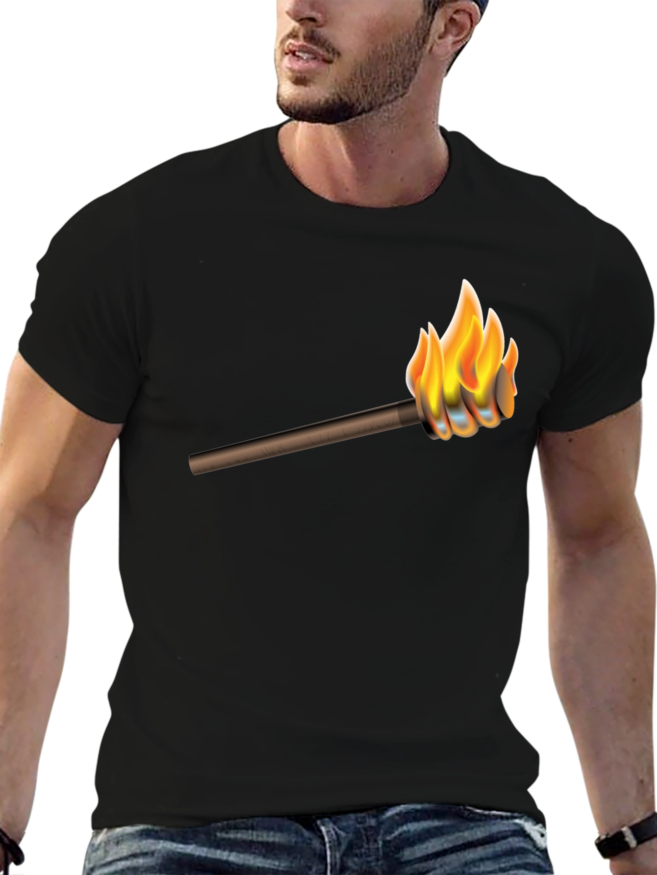 Torchbearer Graphic Tee - Mens Black T-Shirt