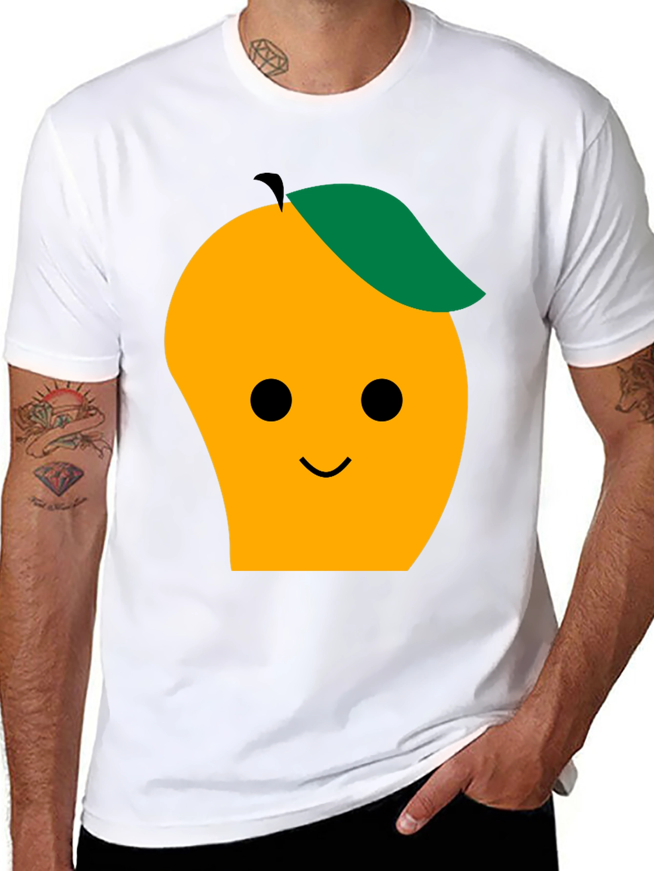 Cute Mango Graphic Tee - Black T-Shirt
