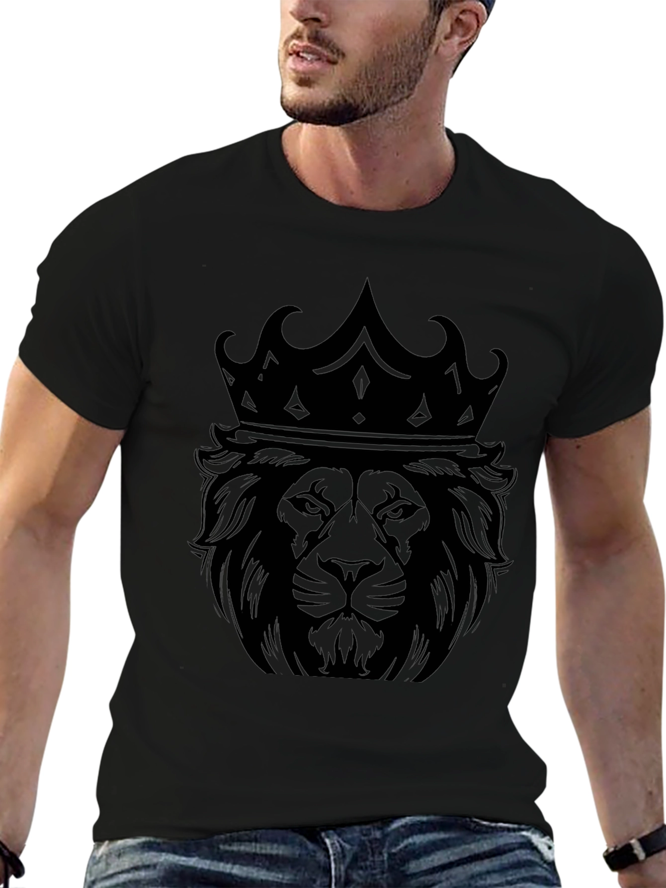 Lion King Graphic Tee - Black Cotton T-Shirt