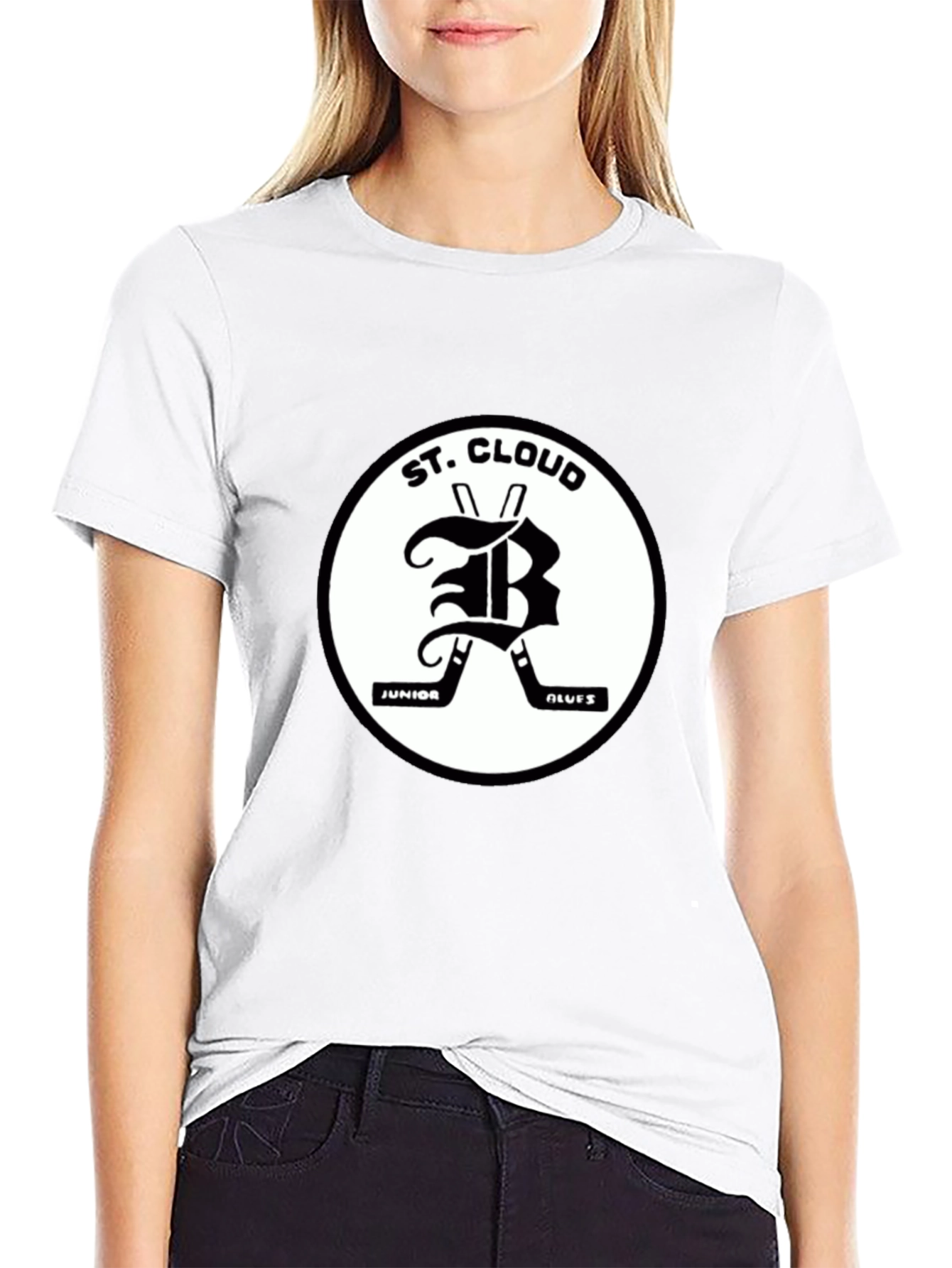 St. Cloud Junior Blues Black T-Shirt