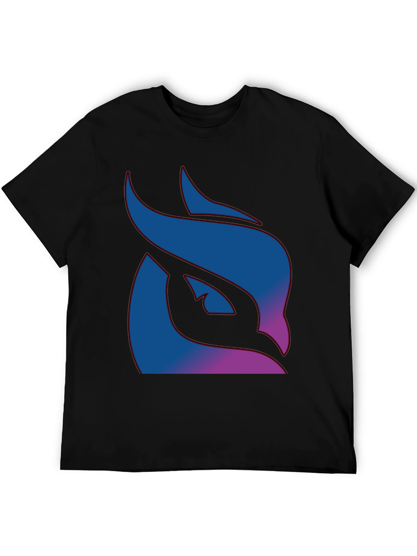 Abstract Owl Graphic Tee - Modern Black T-Shirt