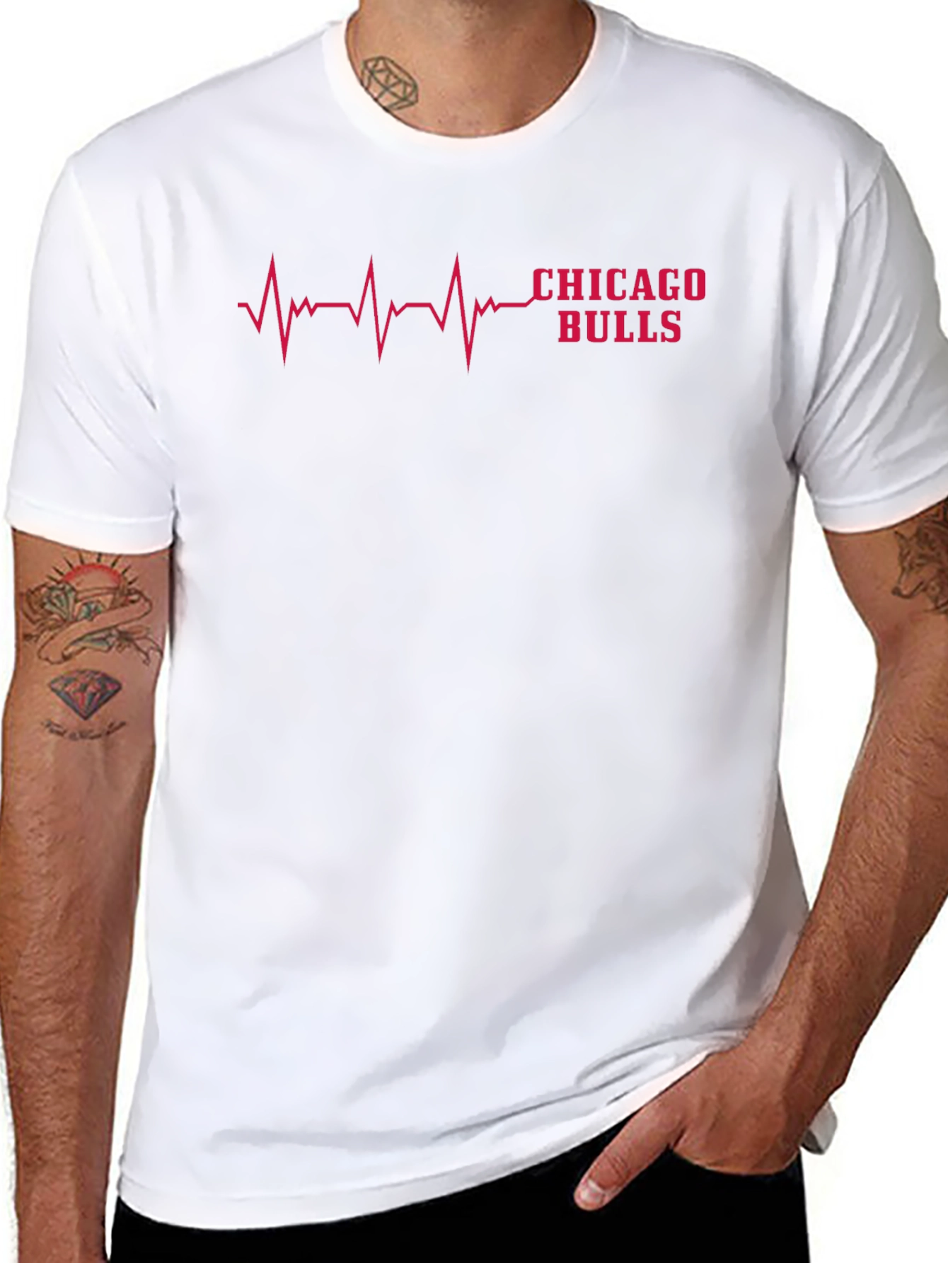 Chicago Bulls Heartbeat Graphic Tee