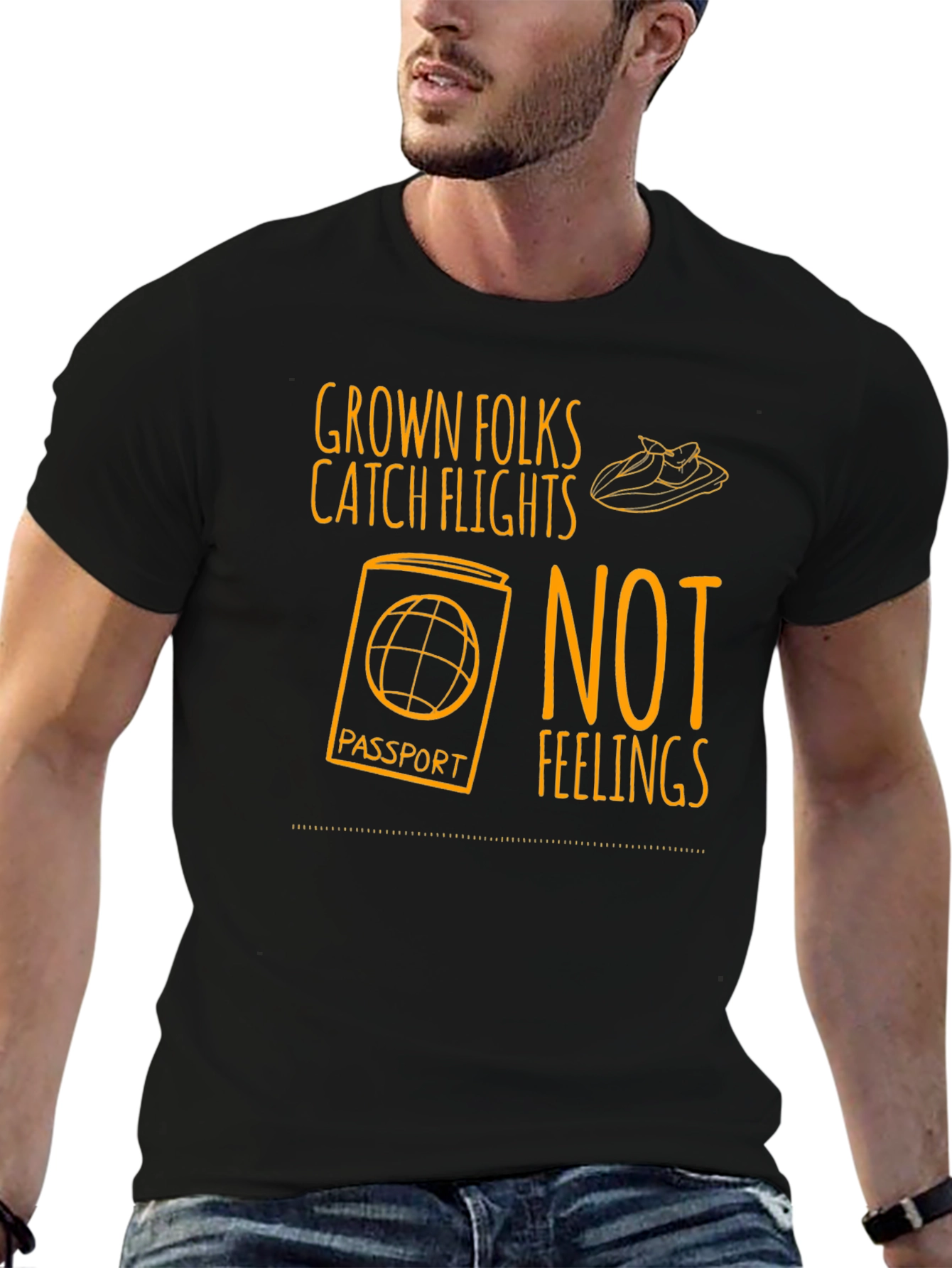 Grown Folks Catch Flights T-Shirt - Travel Tee