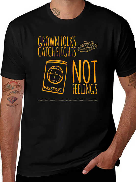 Grown Folks Catch Flights T-Shirt - Travel Tee