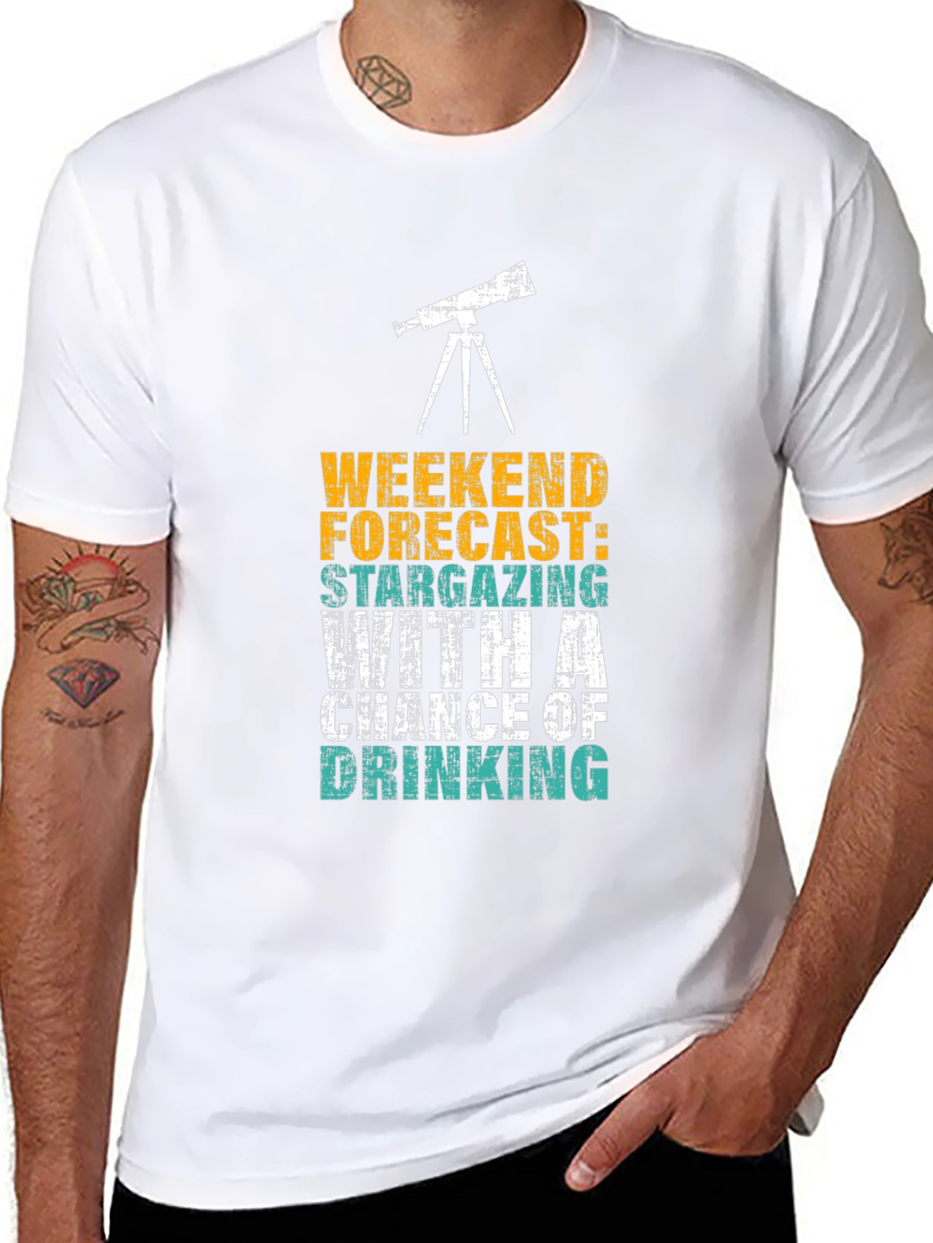 Stargazing Weekend Forecast Graphic T-Shirt