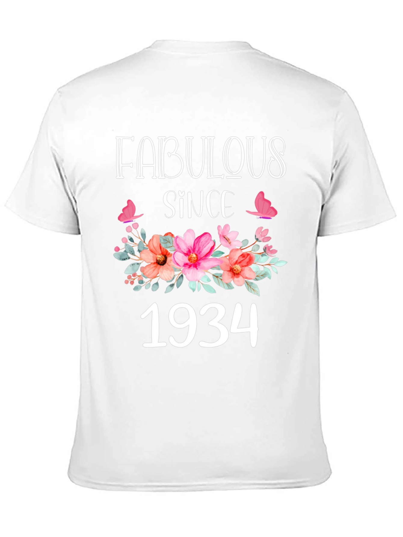Fabulous Since 1934 Floral T-Shirt