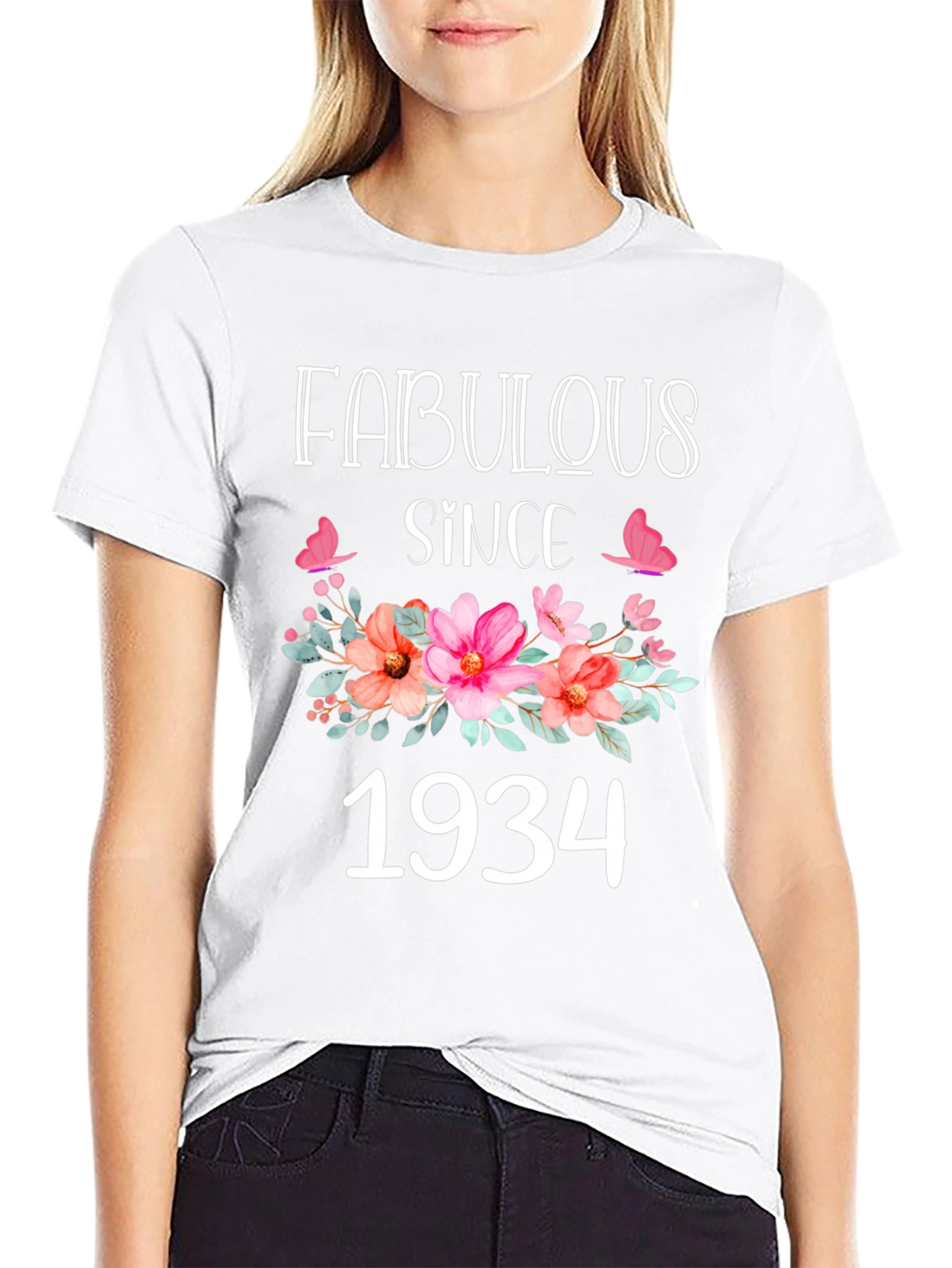 Fabulous Since 1934 Floral T-Shirt