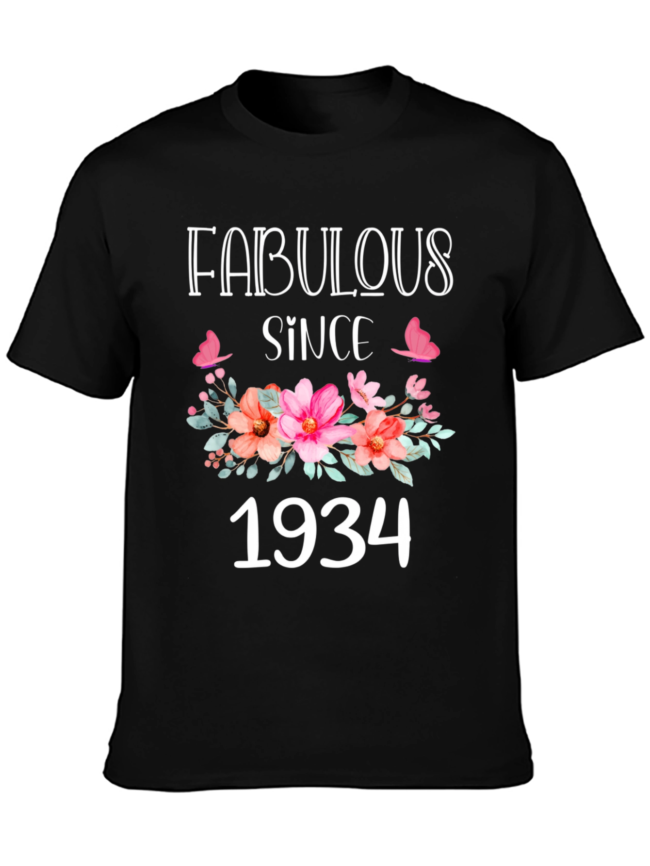 Fabulous Since 1934 Floral T-Shirt