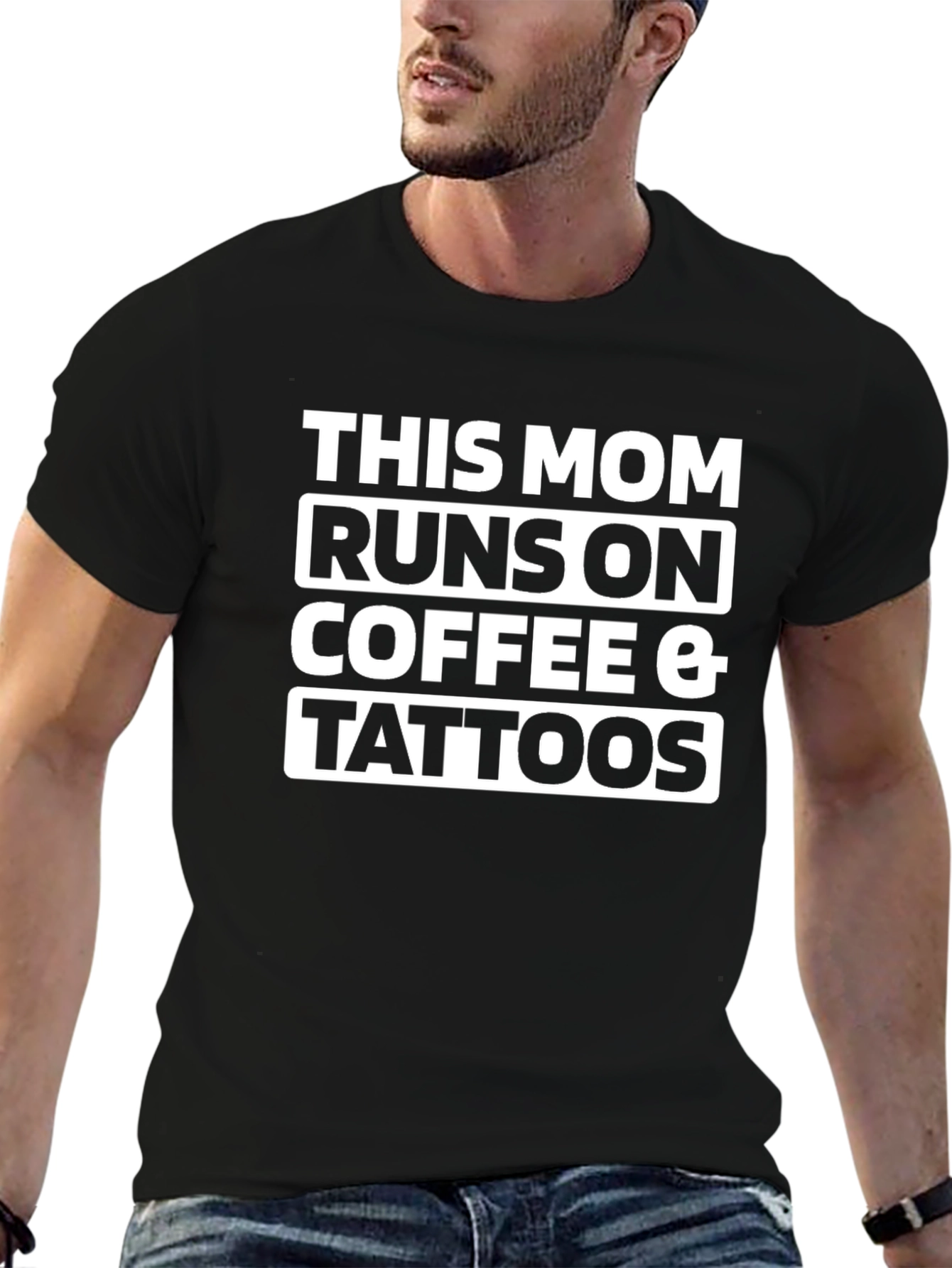 This Mom Runs On Coffee & Tattoos T-Shirt