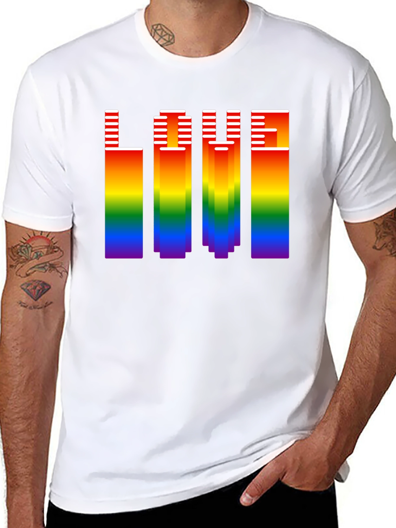 Rainbow LOVE Graphic Tee - Pride Month Shirt