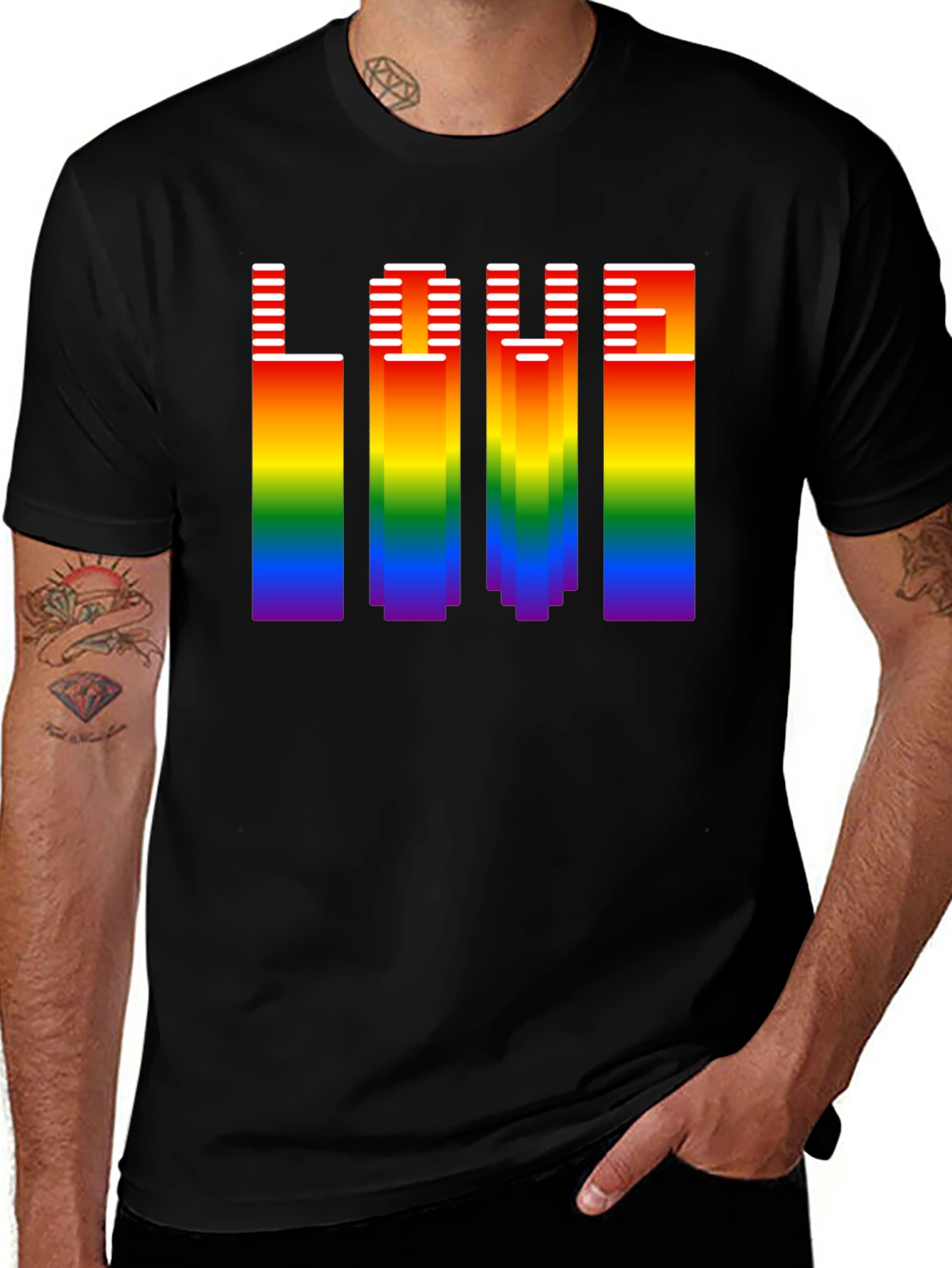 Rainbow LOVE Graphic Tee - Pride Month Shirt