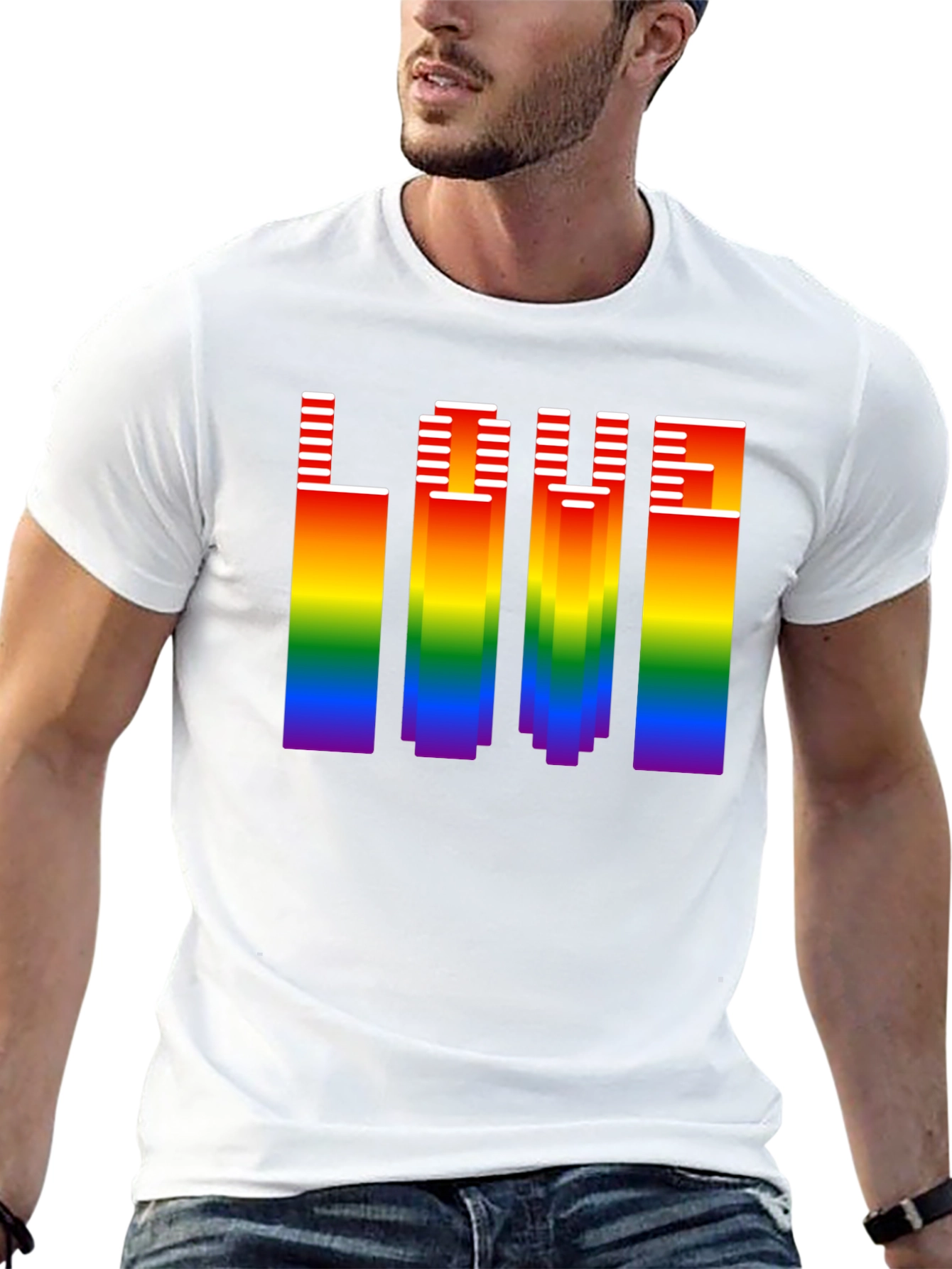 Rainbow LOVE Graphic Tee - Pride Month Shirt