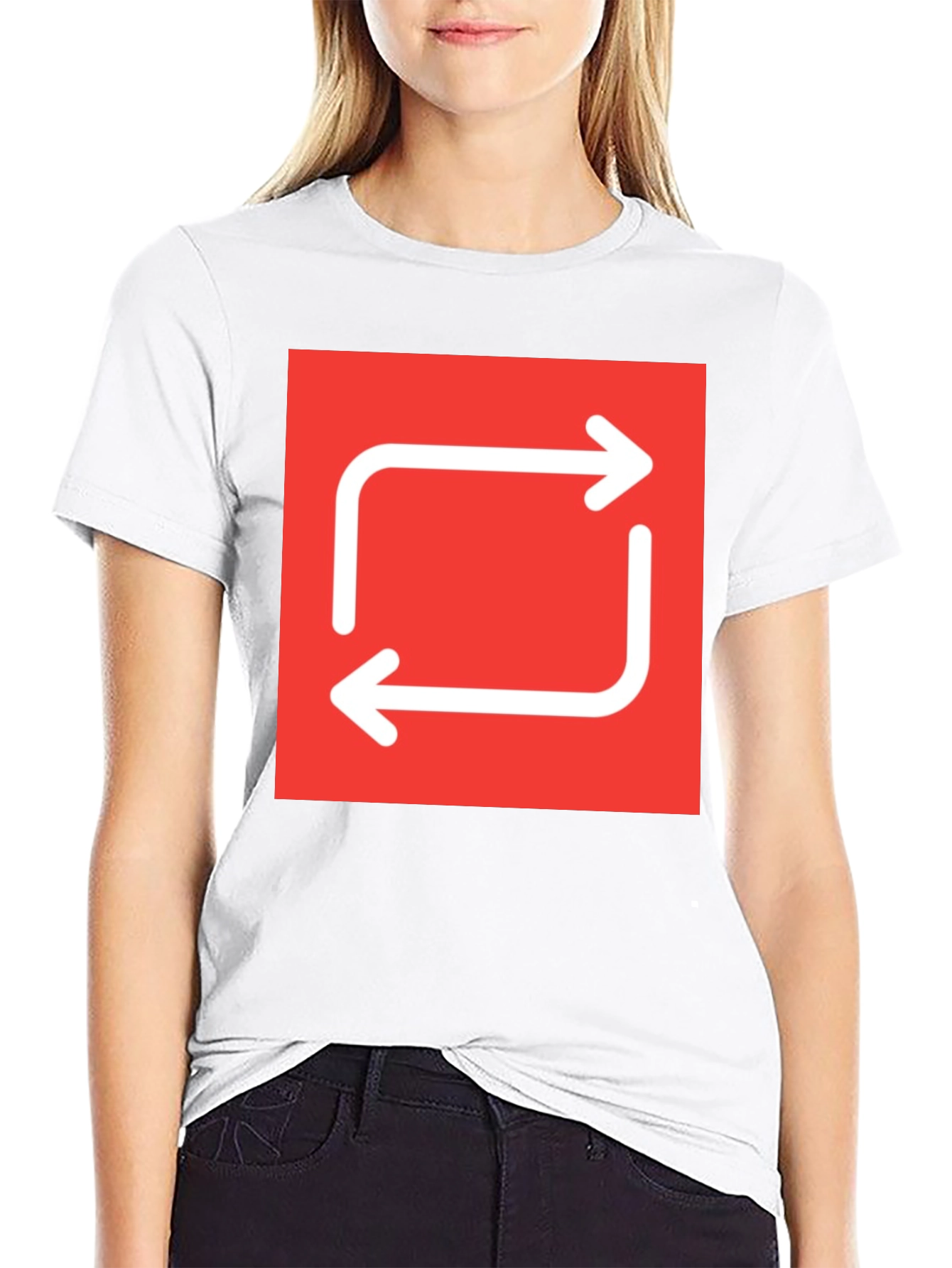 Recycle Graphic Tee - Black Cotton Casual