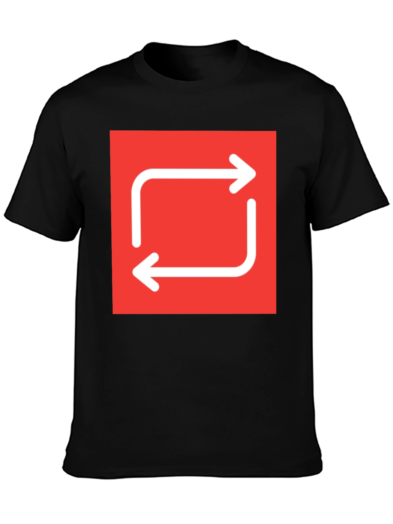 Recycle Graphic Tee - Black Cotton Casual