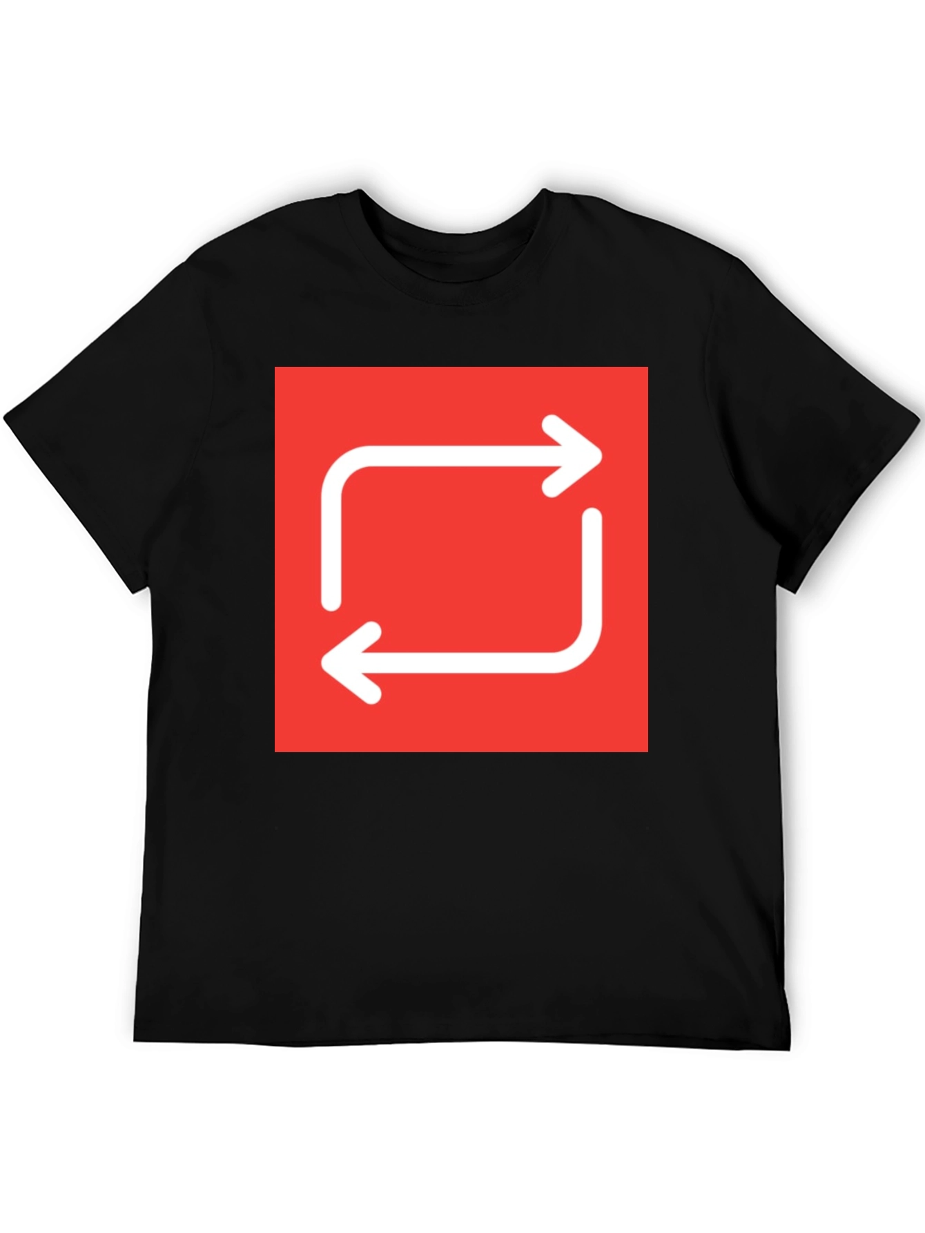 Recycle Graphic Tee - Black Cotton Casual