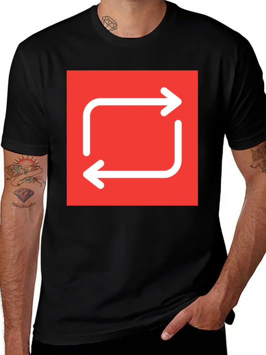 Recycle Graphic Tee - Black Cotton Casual