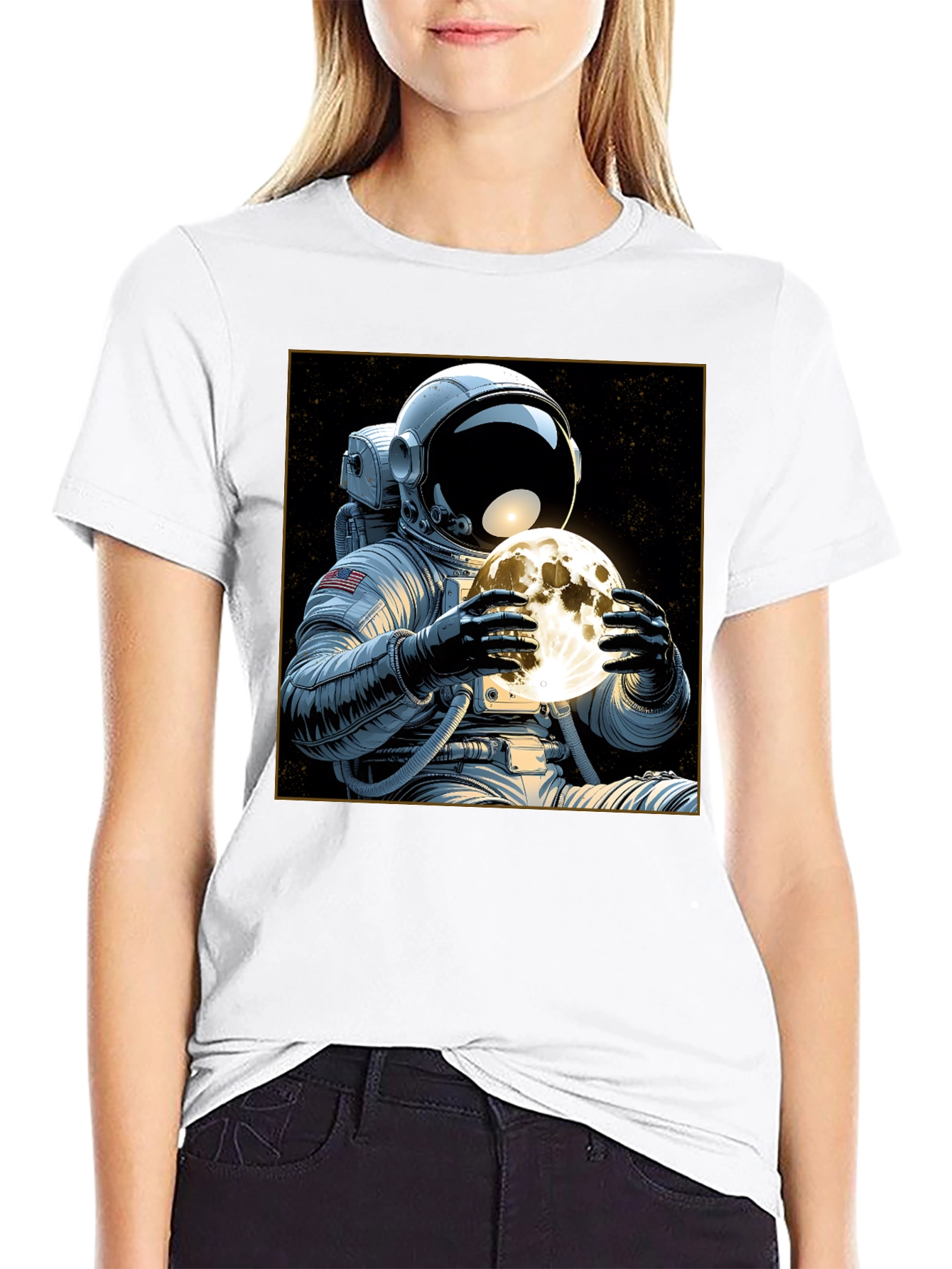Astronaut Moon Graphic T-Shirt