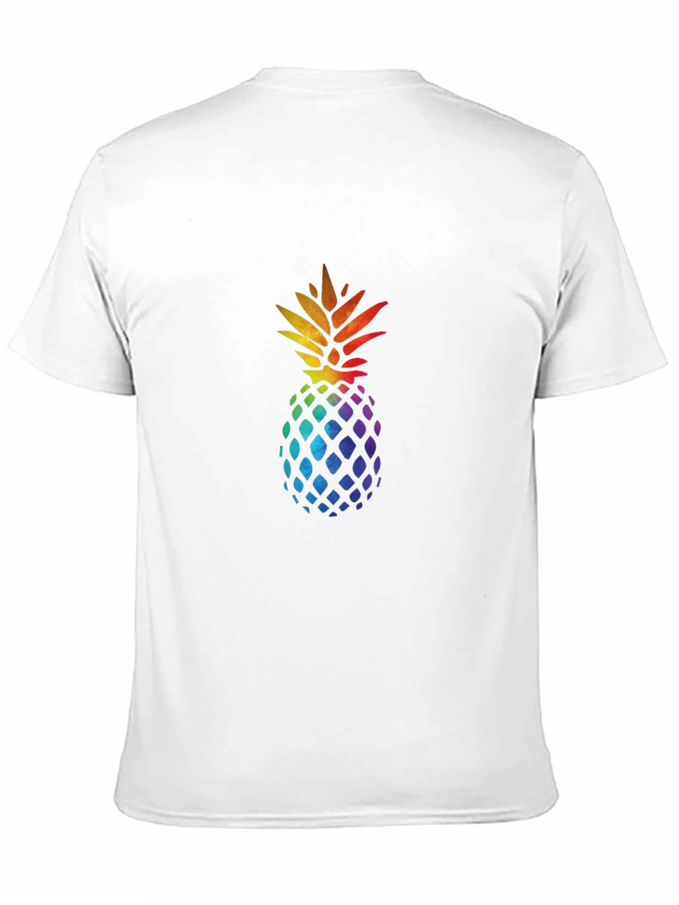 Rainbow Pineapple Graphic Tee - Stylish Mens Black T-Shirt