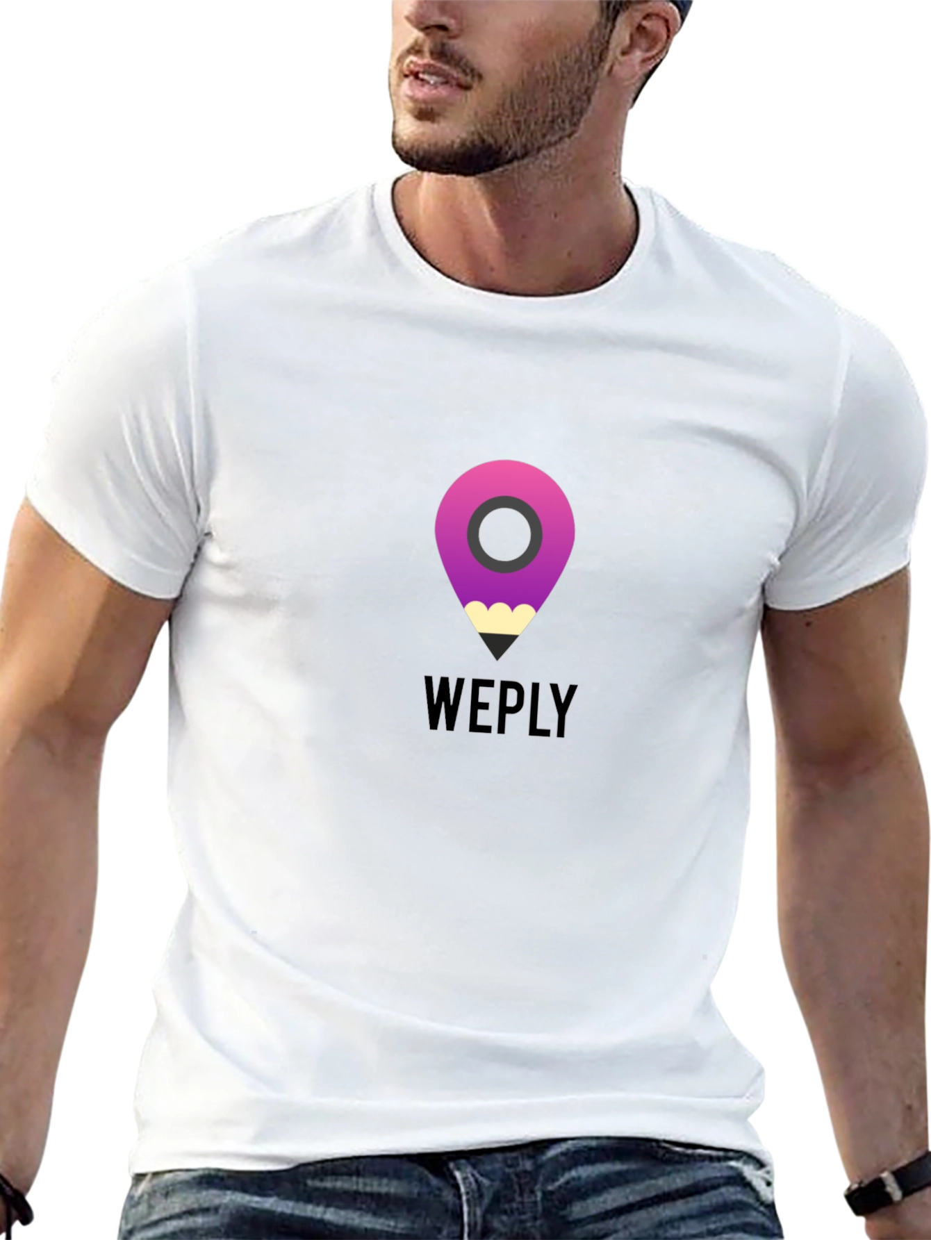 Stylish Black Weply Graphic T-Shirt