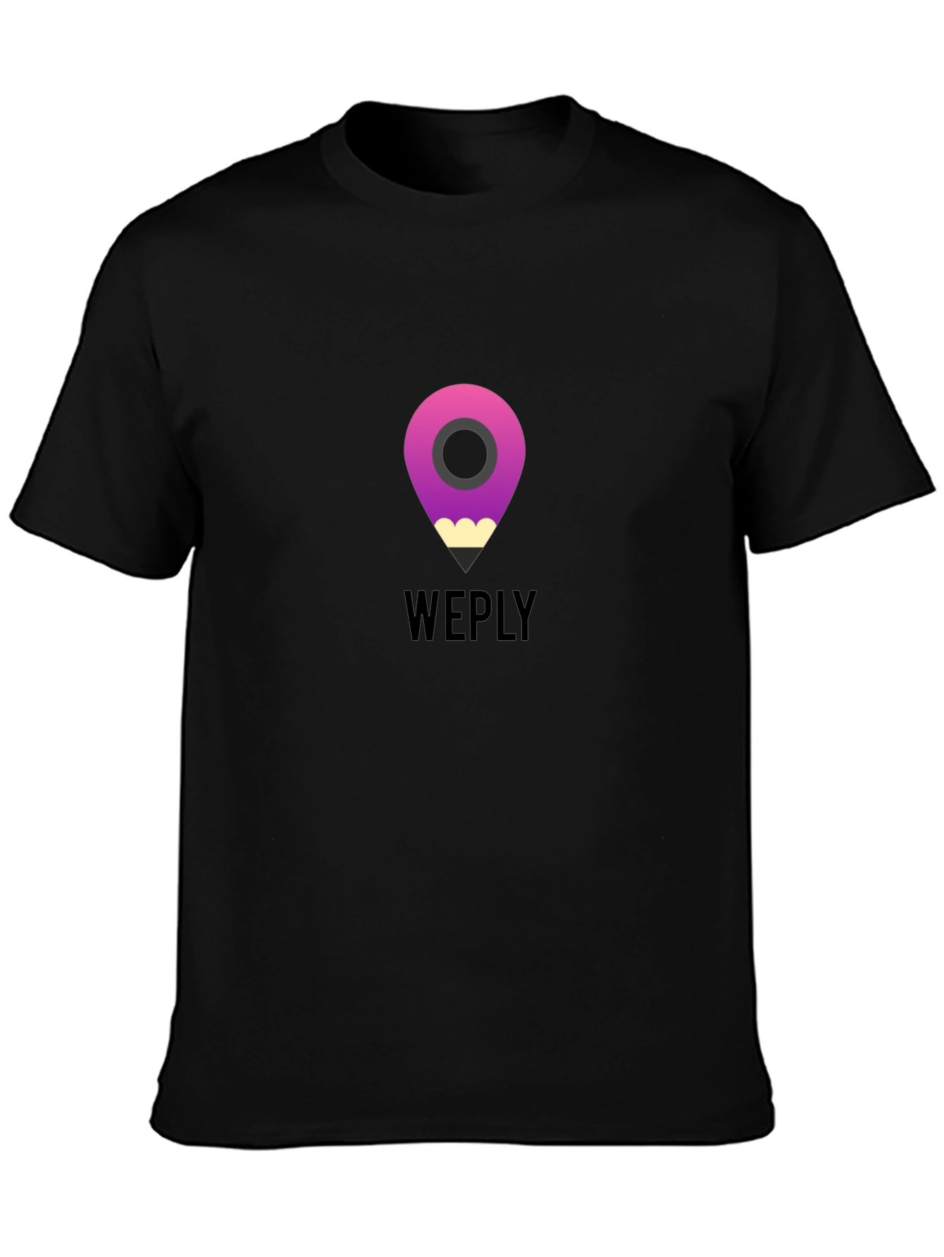 Stylish Black Weply Graphic T-Shirt