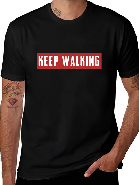 Keep Walking Black Graphic Tee