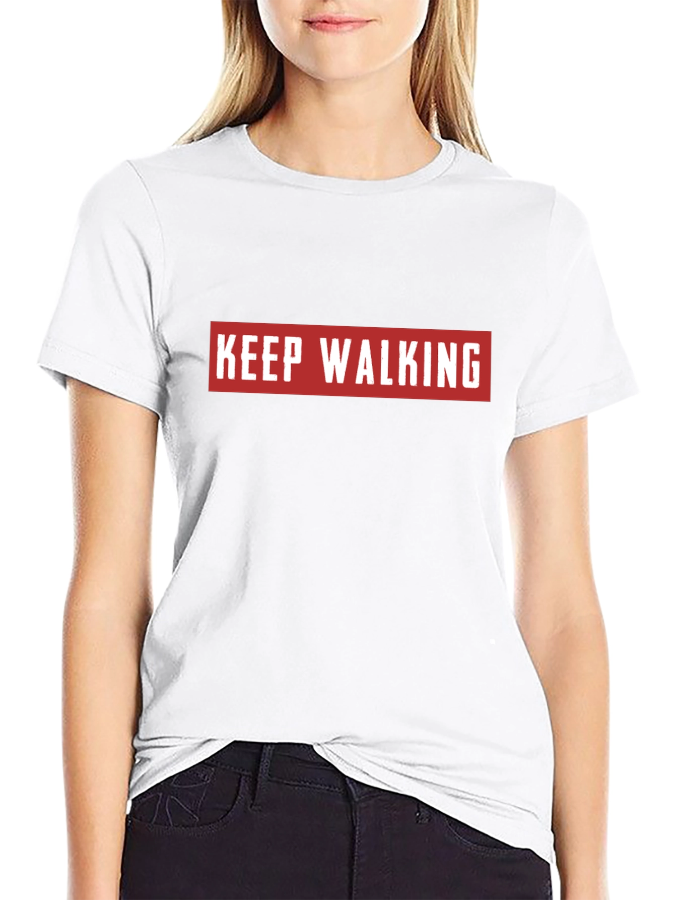 Keep Walking Black Graphic Tee