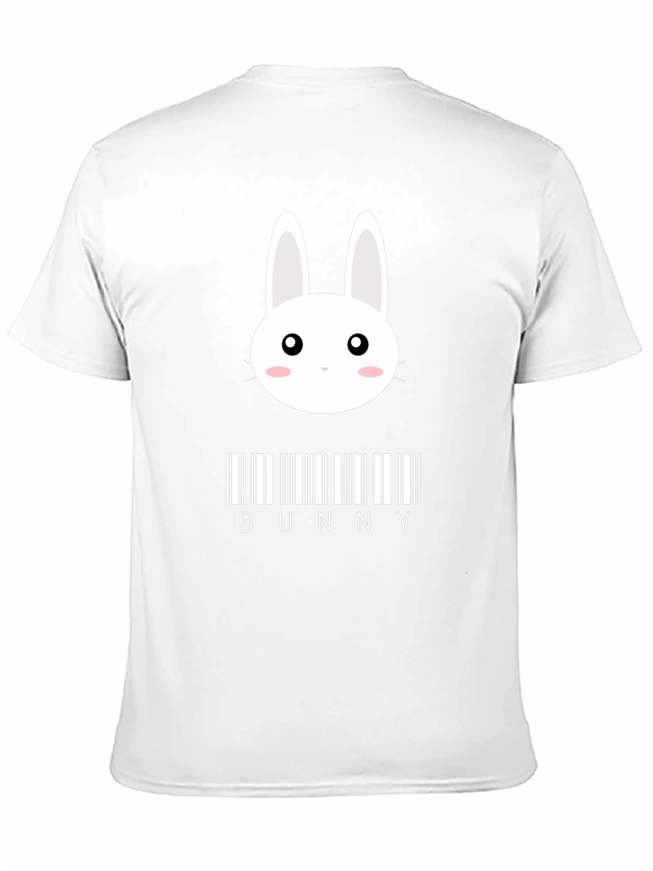 Bunny Barcode Graphic T-Shirt - Black Stylish Unique Design
