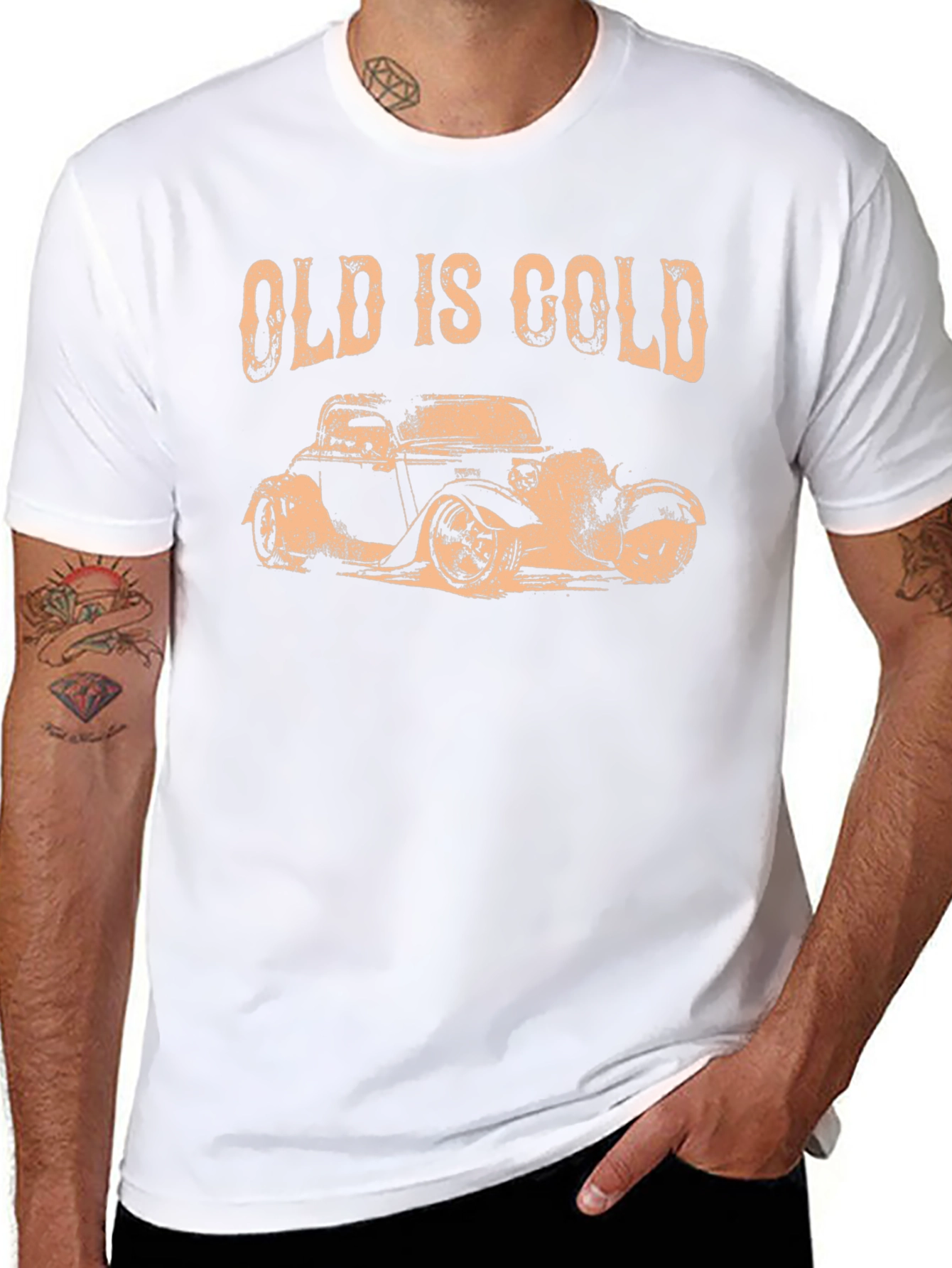 Old is Gold Black Hot Rod Graphic Tee