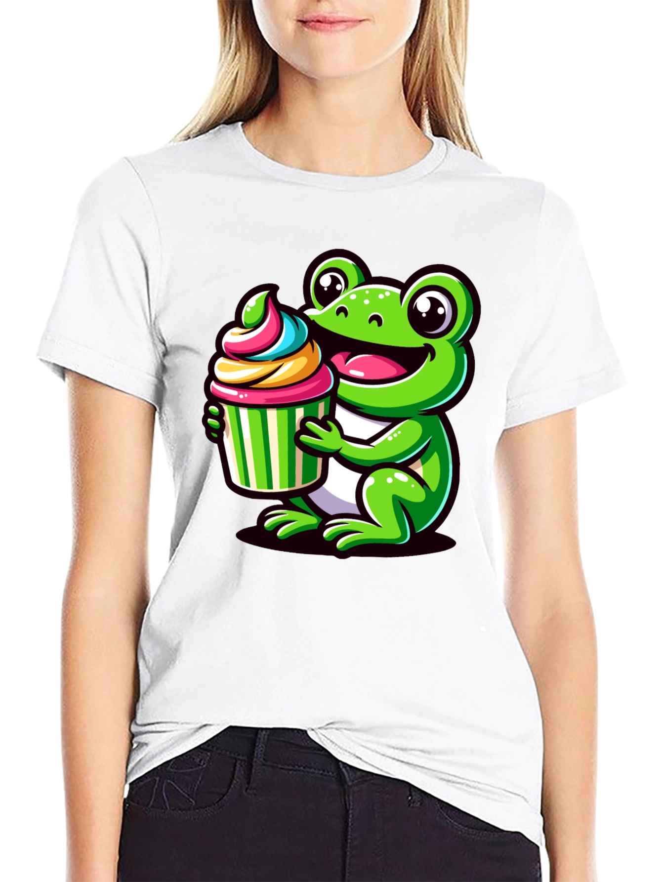 Cute Frog Cupcake T-Shirt