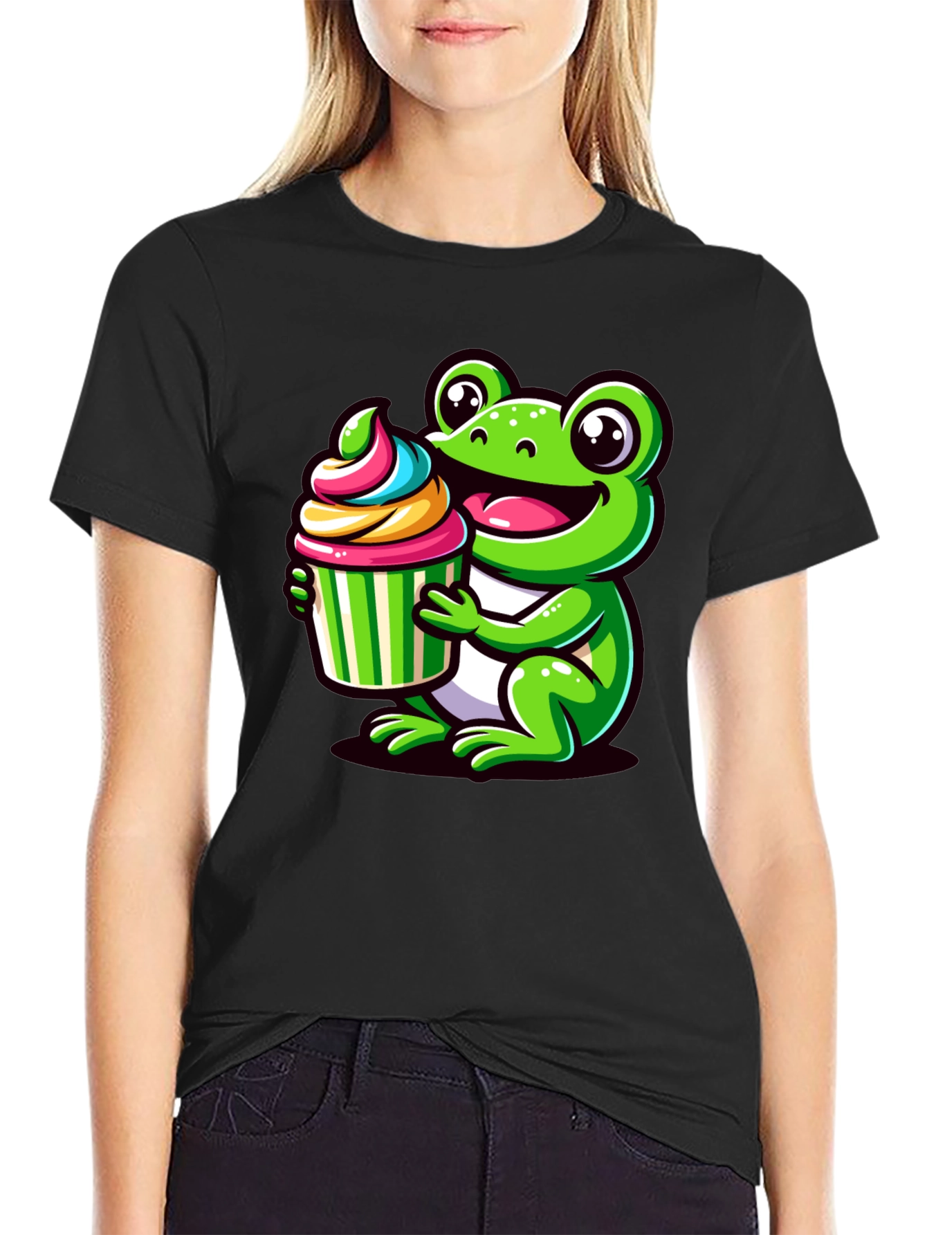 Cute Frog Cupcake T-Shirt