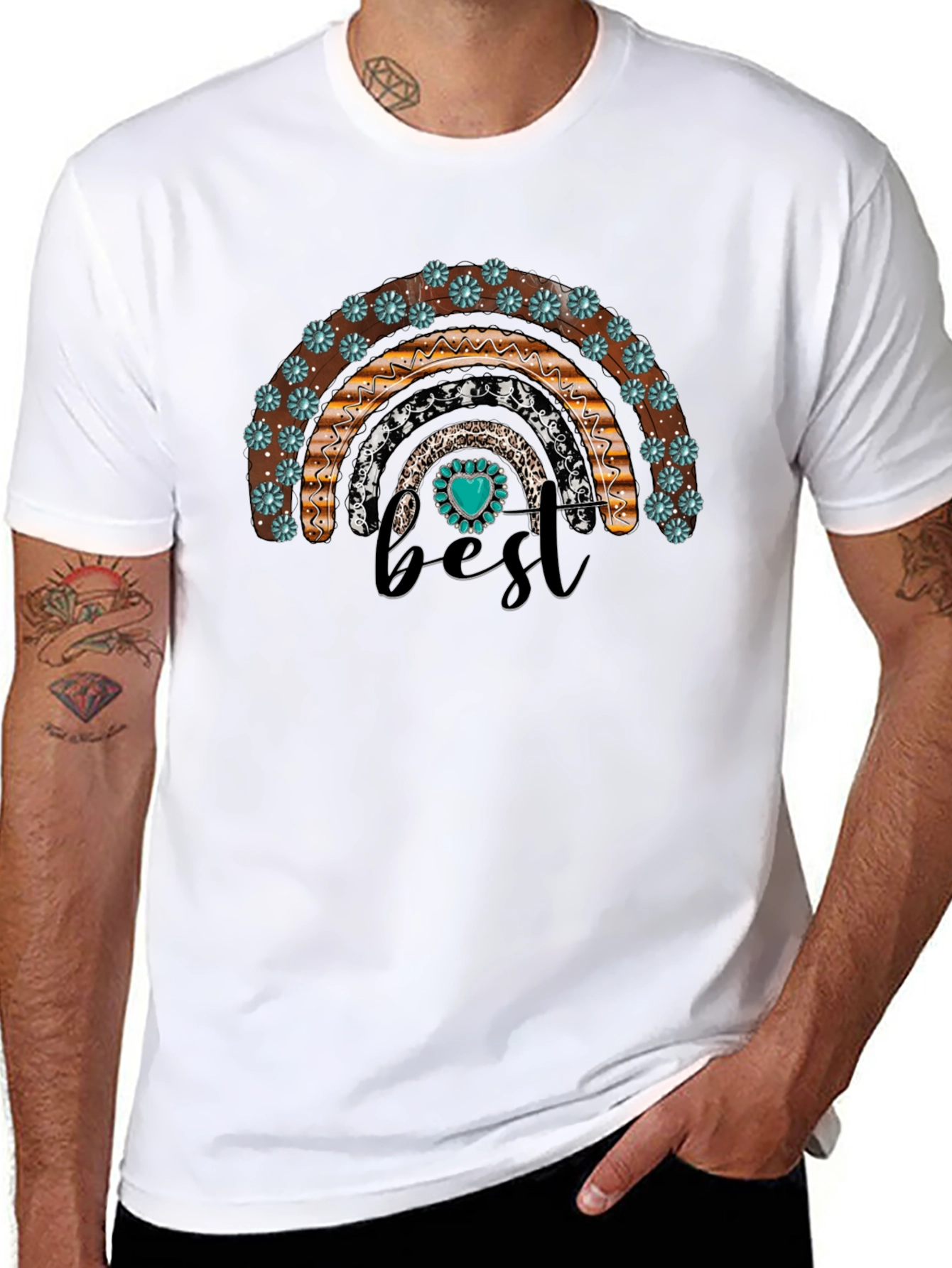 Boho Rainbow Bestie T-Shirt