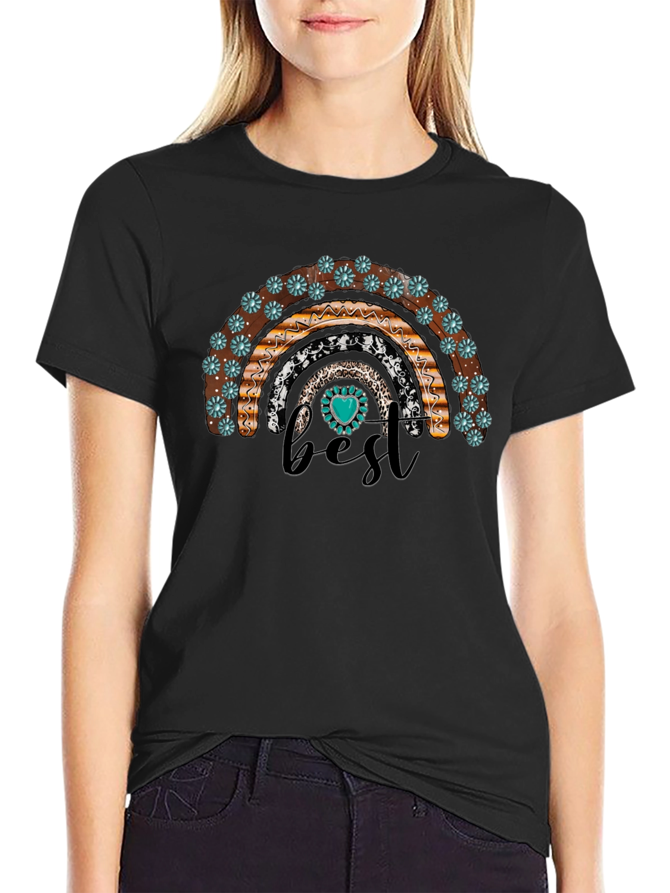 Boho Rainbow Bestie T-Shirt