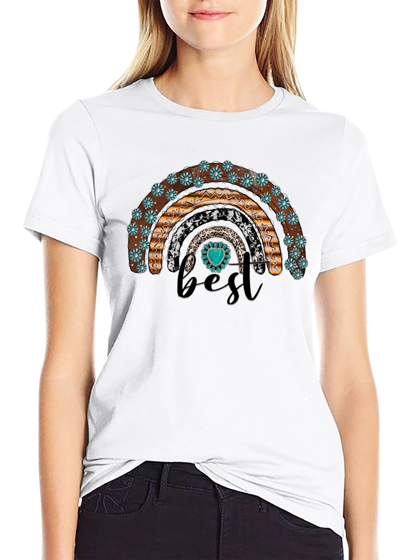 Boho Rainbow Bestie T-Shirt