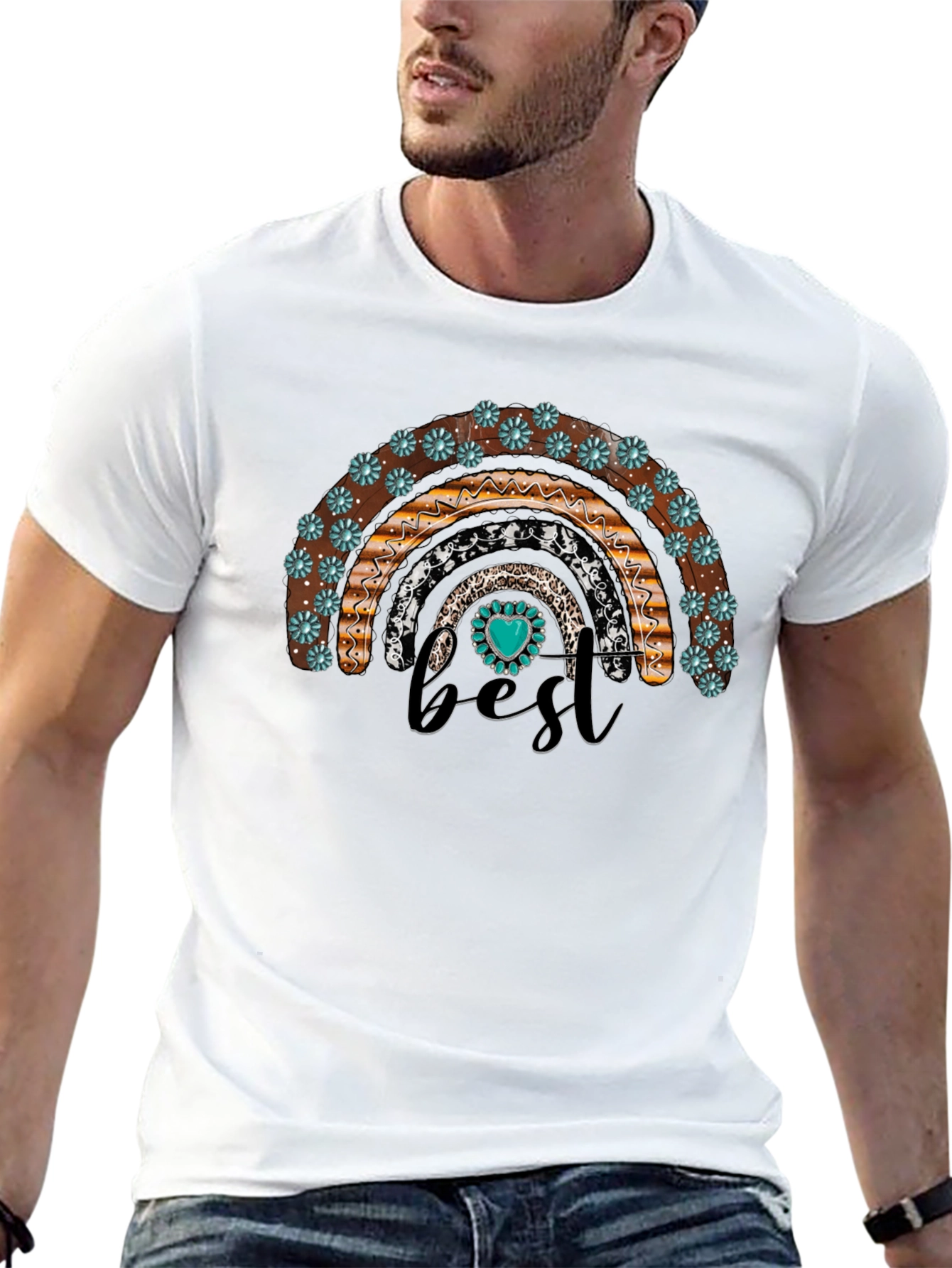 Boho Rainbow Bestie T-Shirt