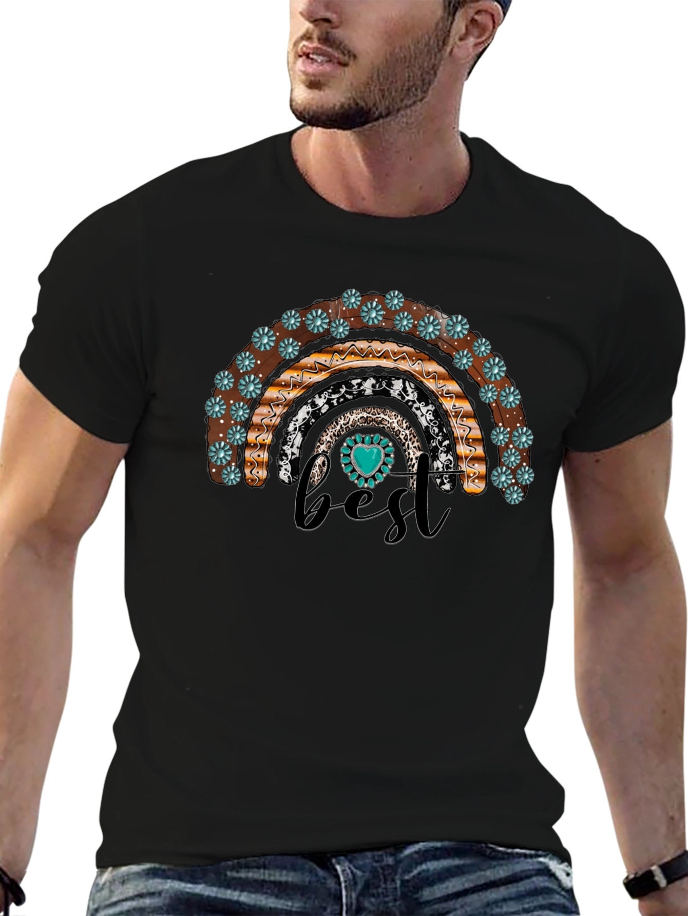Boho Rainbow Bestie T-Shirt