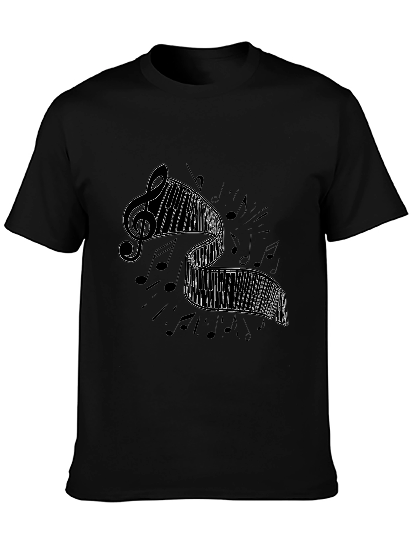 Musical Piano Keys Graphic T-Shirt