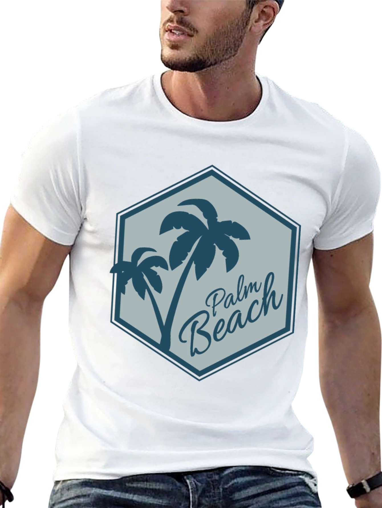 Palm Beach Graphic Tee - Tropical Vacation Shirt