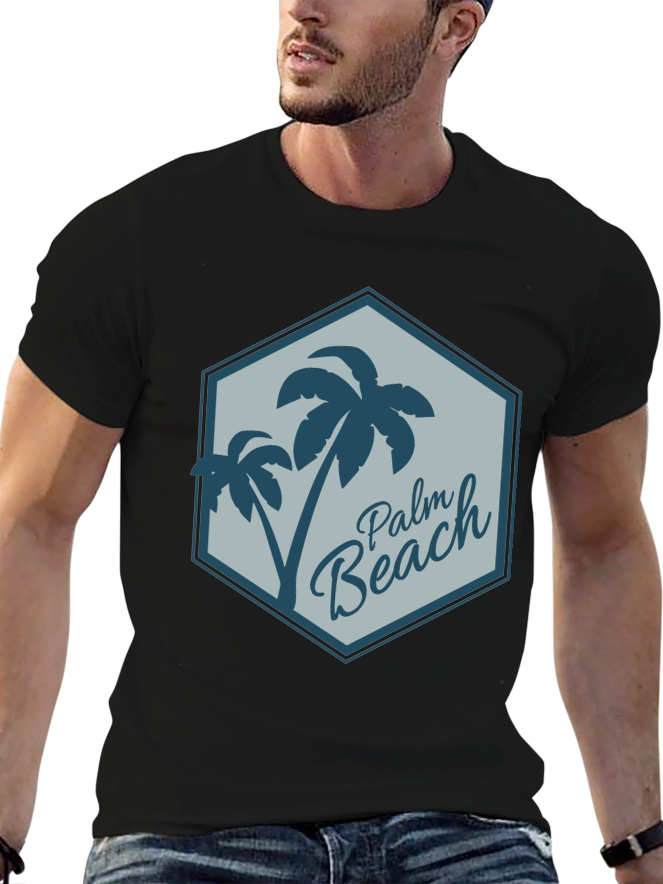 Palm Beach Graphic Tee - Tropical Vacation Shirt