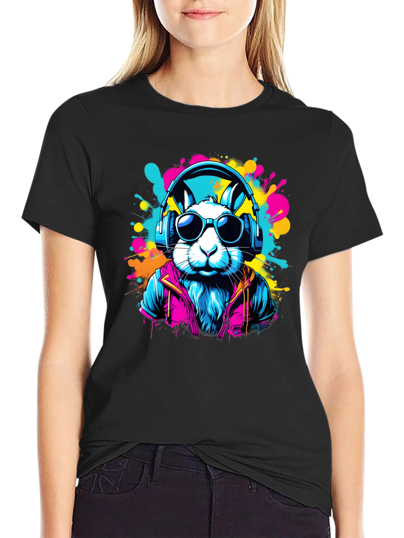 Cool Rabbit Graphic T-Shirt