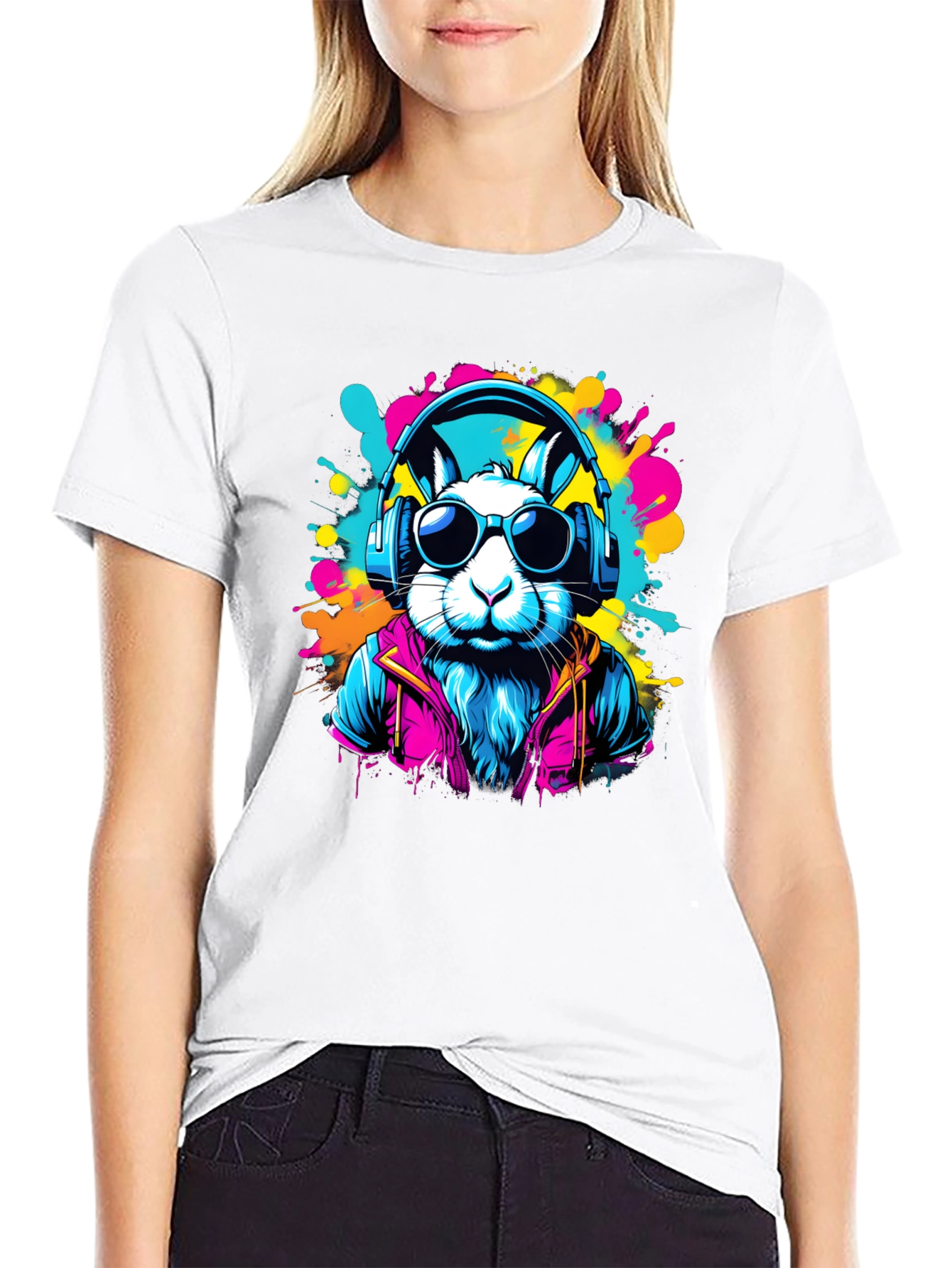 Cool Rabbit Graphic T-Shirt
