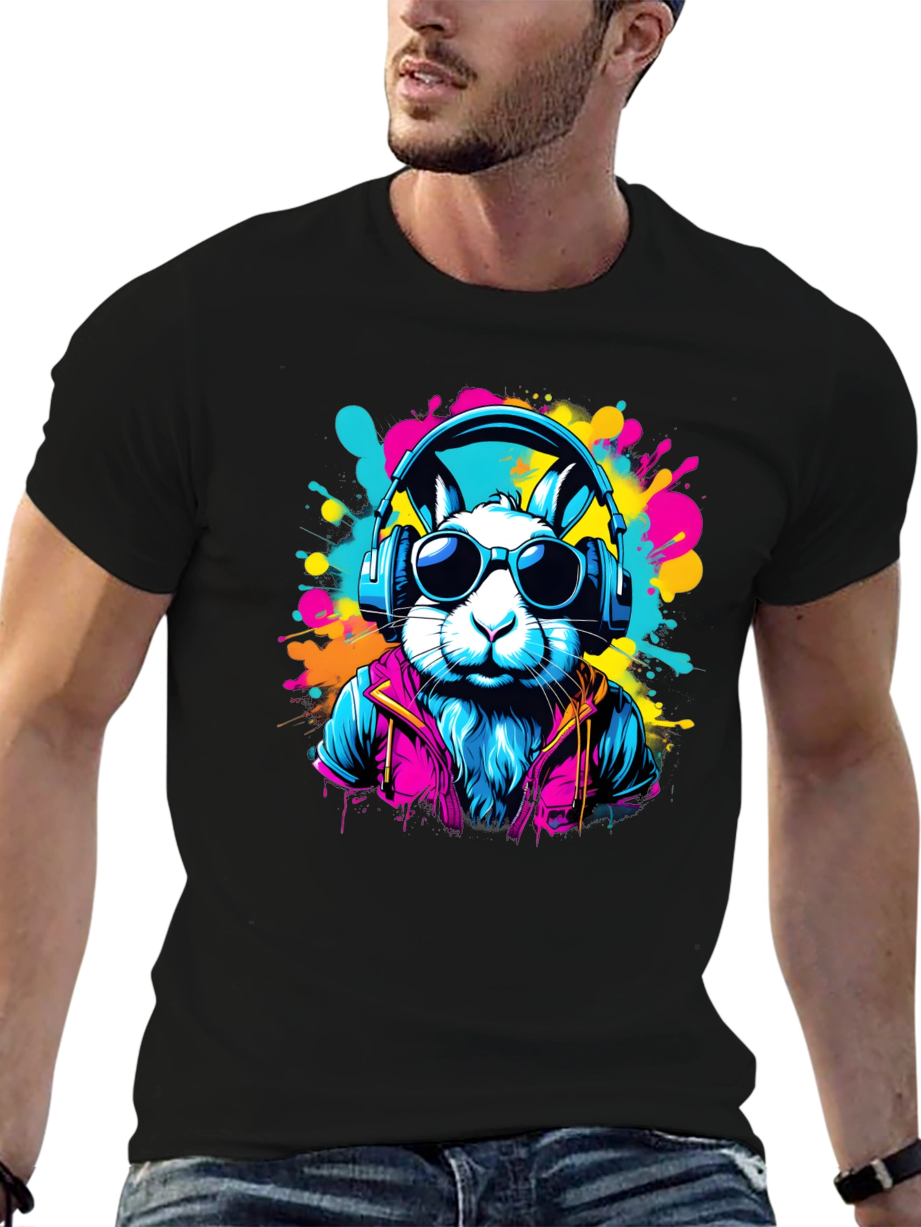 Cool Rabbit Graphic T-Shirt