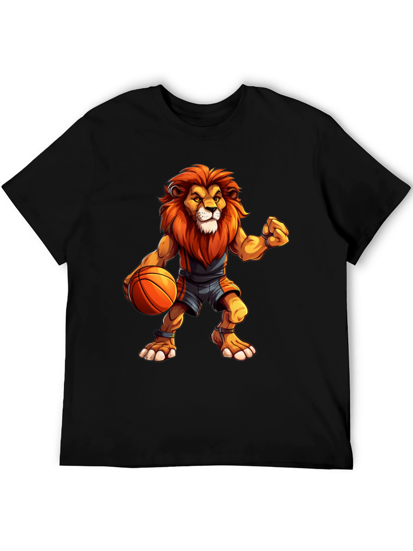 Basketball Lion Graphic T-Shirt