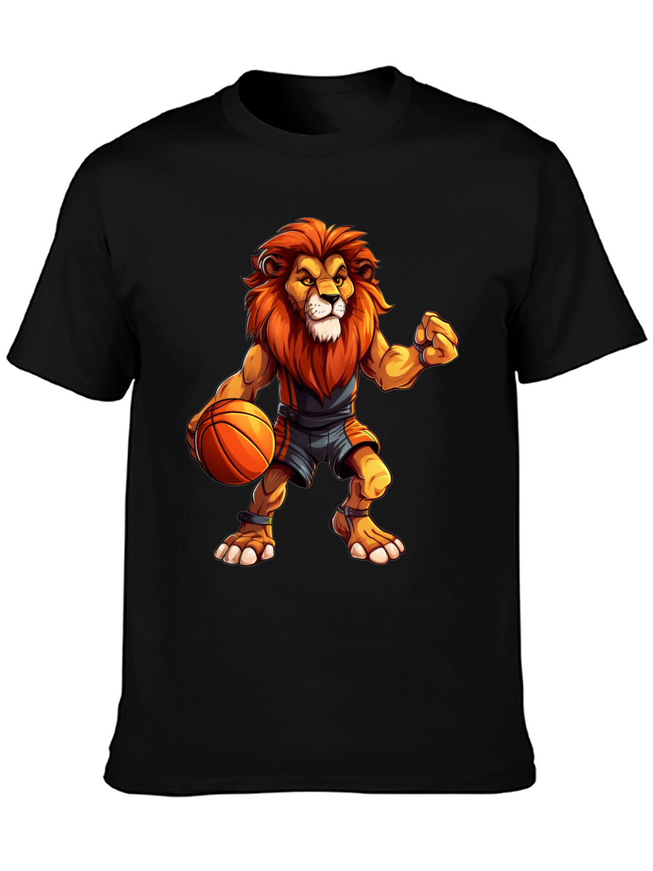 Basketball Lion Graphic T-Shirt
