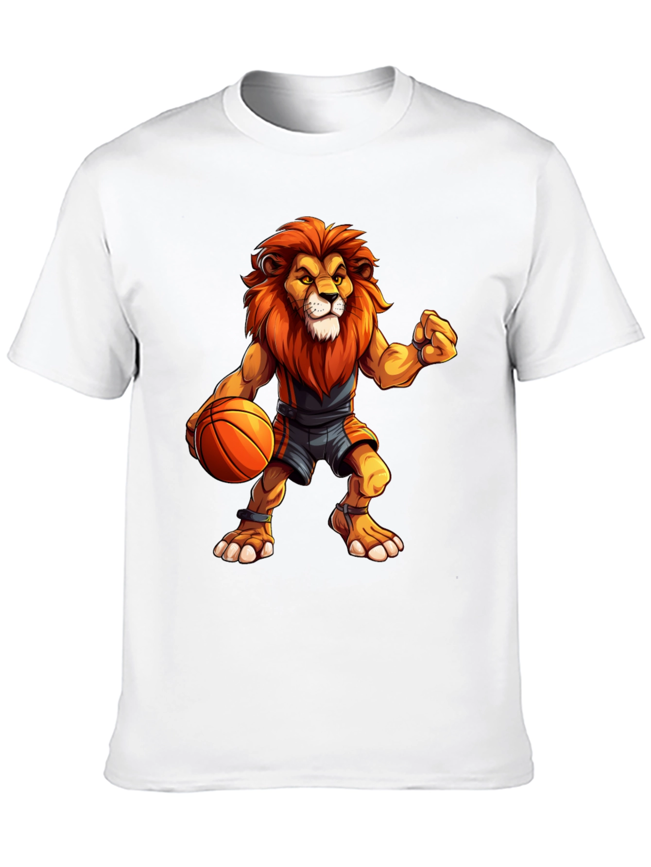 Basketball Lion Graphic T-Shirt