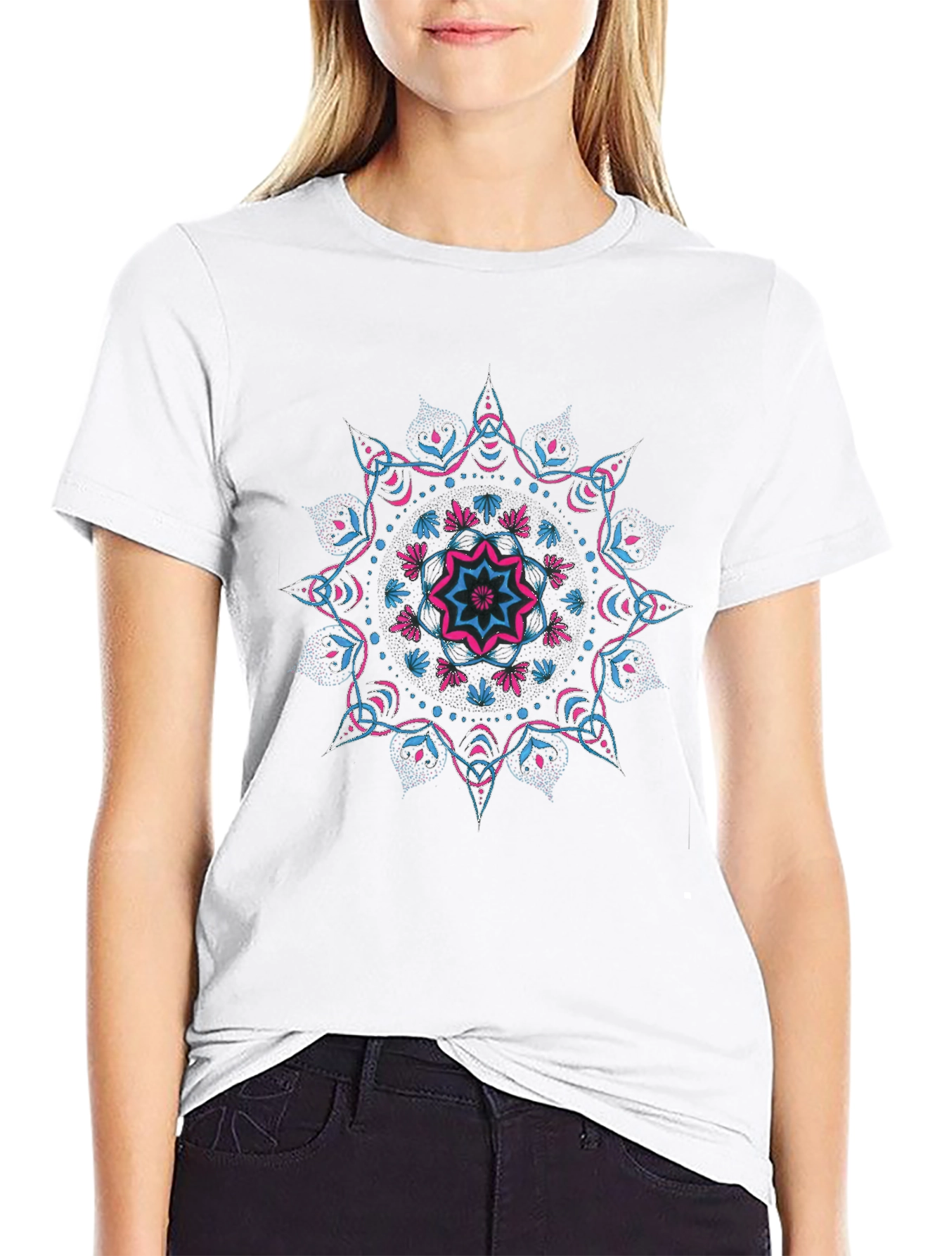 Black Mandala Graphic T-Shirt