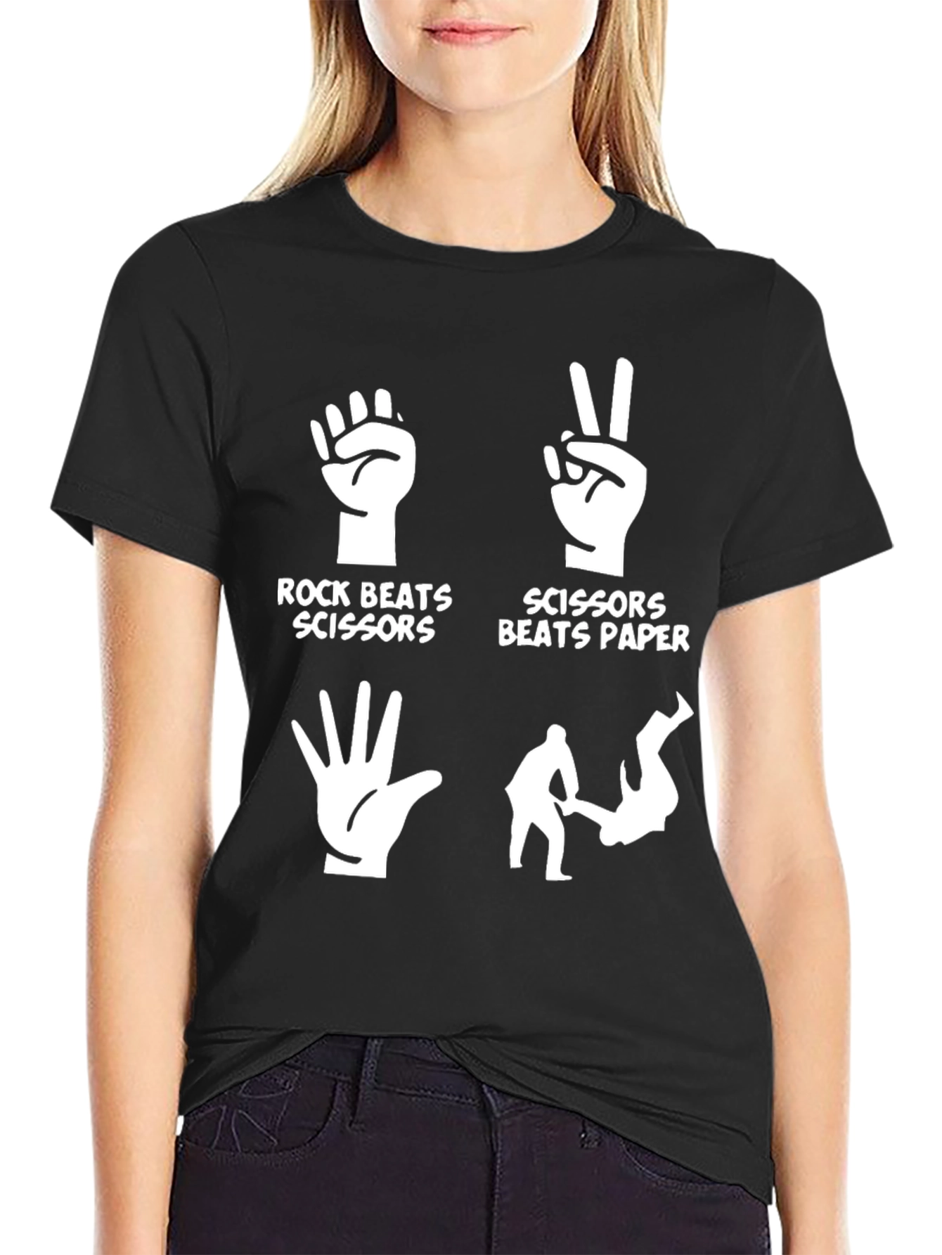 Rock Paper Scissors Funny Graphic T-Shirt