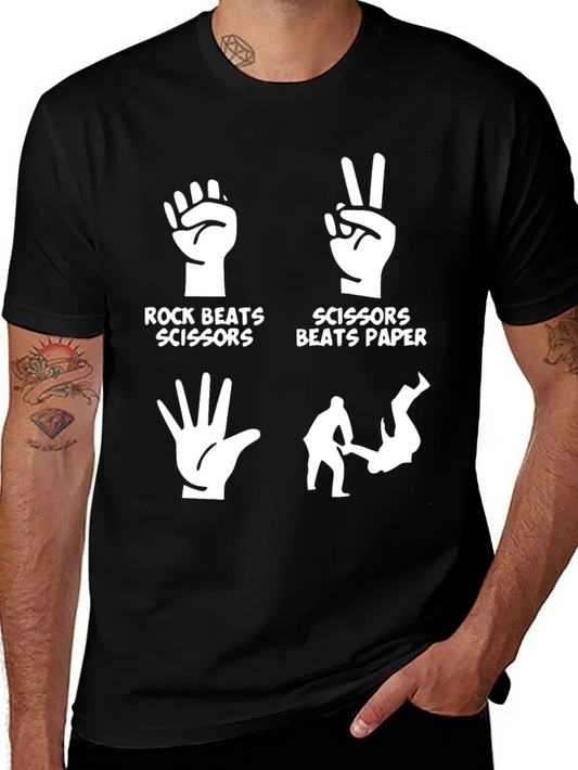 Rock Paper Scissors Funny Graphic T-Shirt