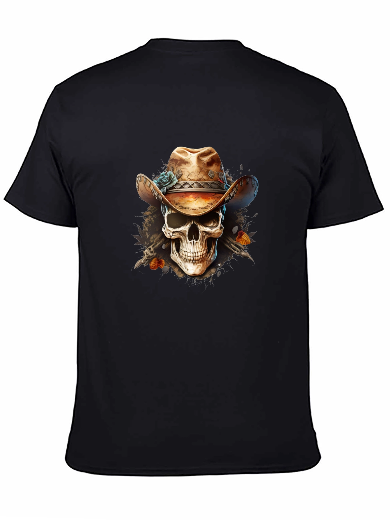 Cowboy Skull Graphic Tee - Western Style