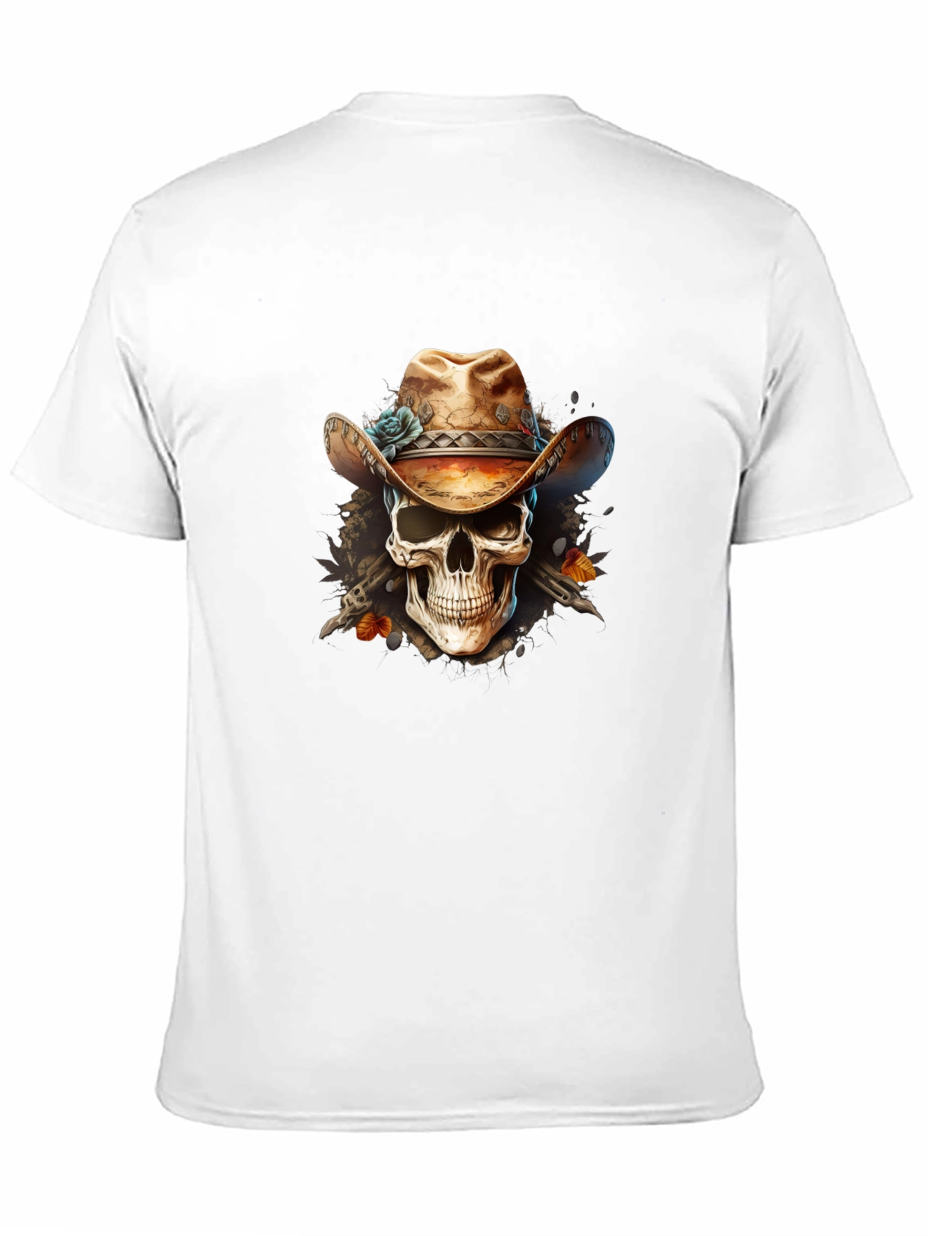 Cowboy Skull Graphic Tee - Western Style