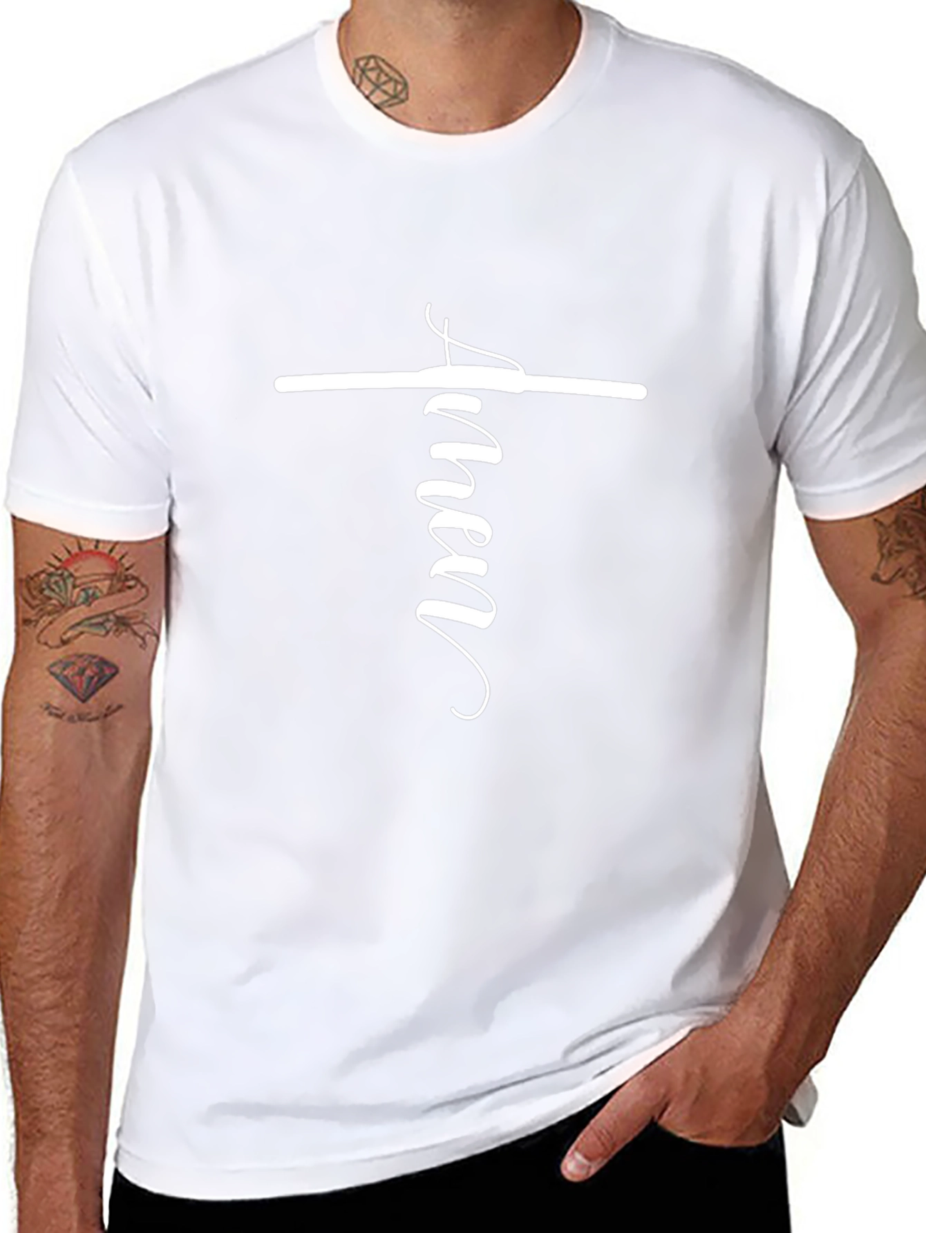 Amen Cross Graphic Tee - Black